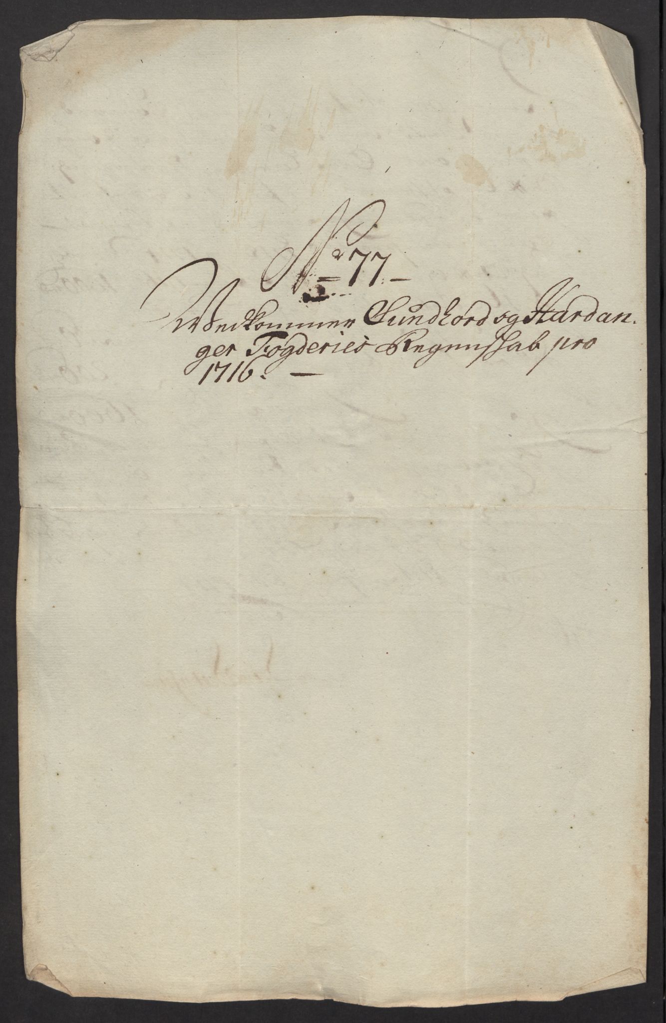 Rentekammeret inntil 1814, Reviderte regnskaper, Fogderegnskap, RA/EA-4092/R48/L2992: Fogderegnskap Sunnhordland og Hardanger, 1716, p. 371