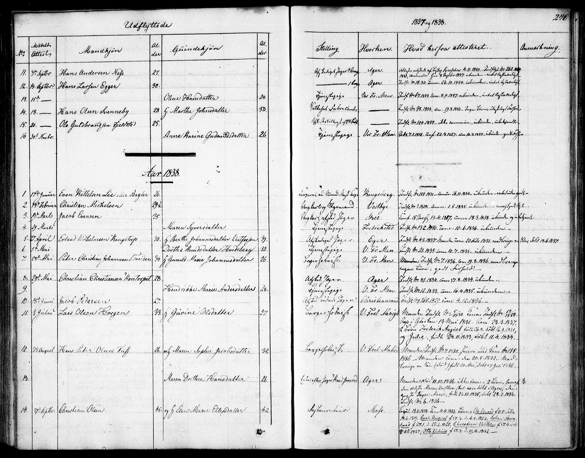 Garnisonsmenigheten Kirkebøker, SAO/A-10846/F/Fa/L0007: Parish register (official) no. 7, 1828-1881, p. 246