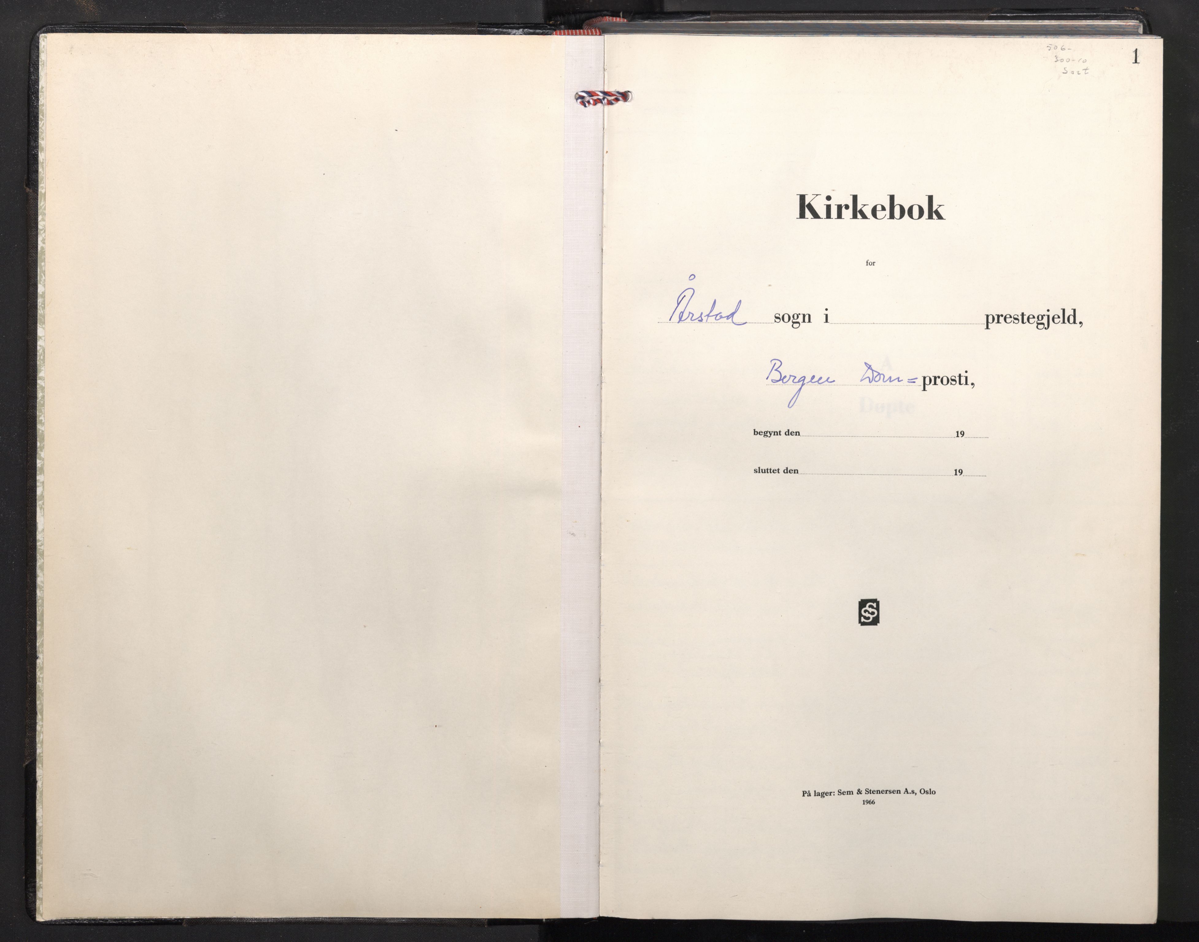 Årstad Sokneprestembete, SAB/A-79301/H/Hab/L0010: Parish register (copy) no. A 10, 1967-1980, p. 0b-1a