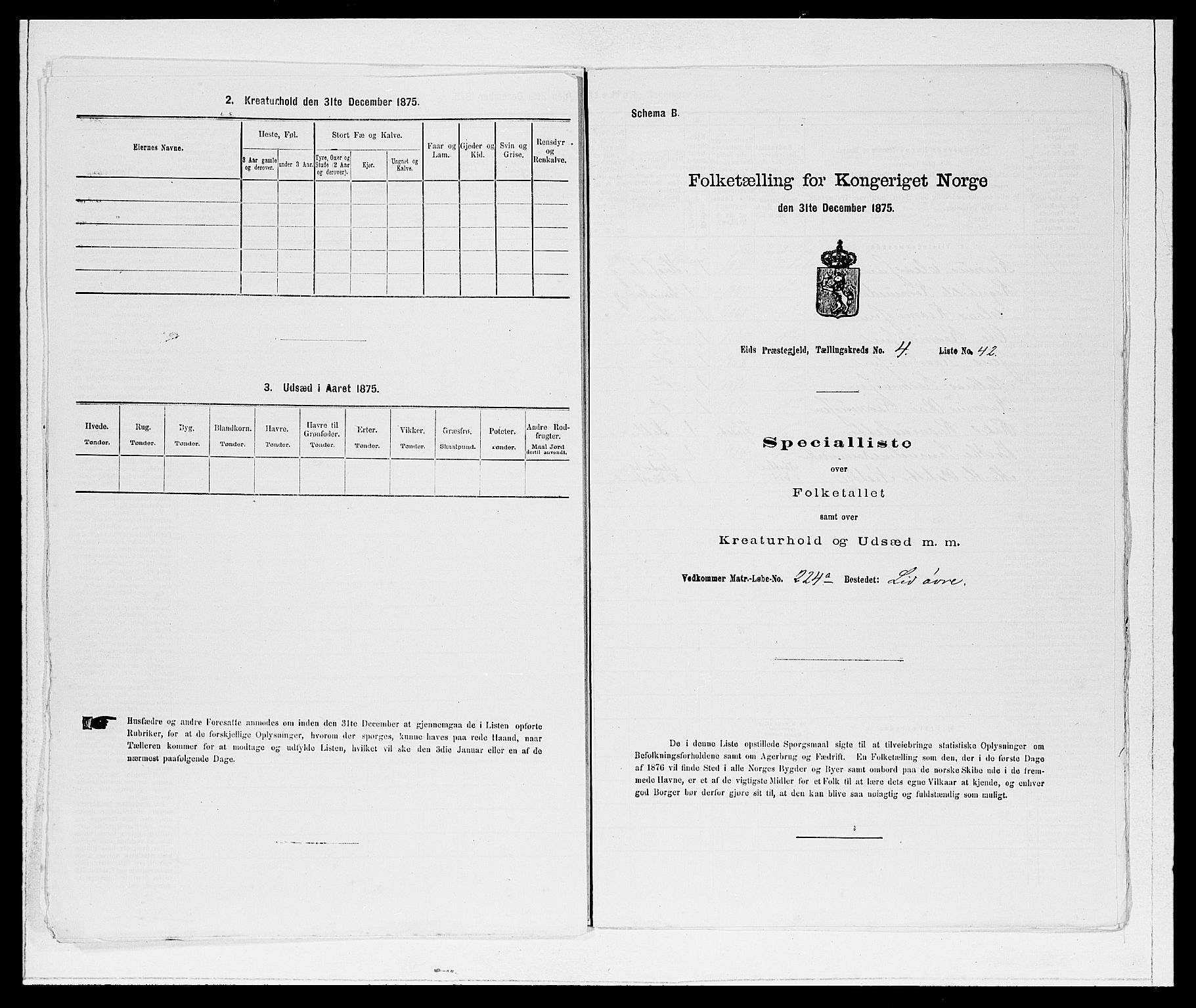 SAB, 1875 Census for 1443P Eid, 1875, p. 432