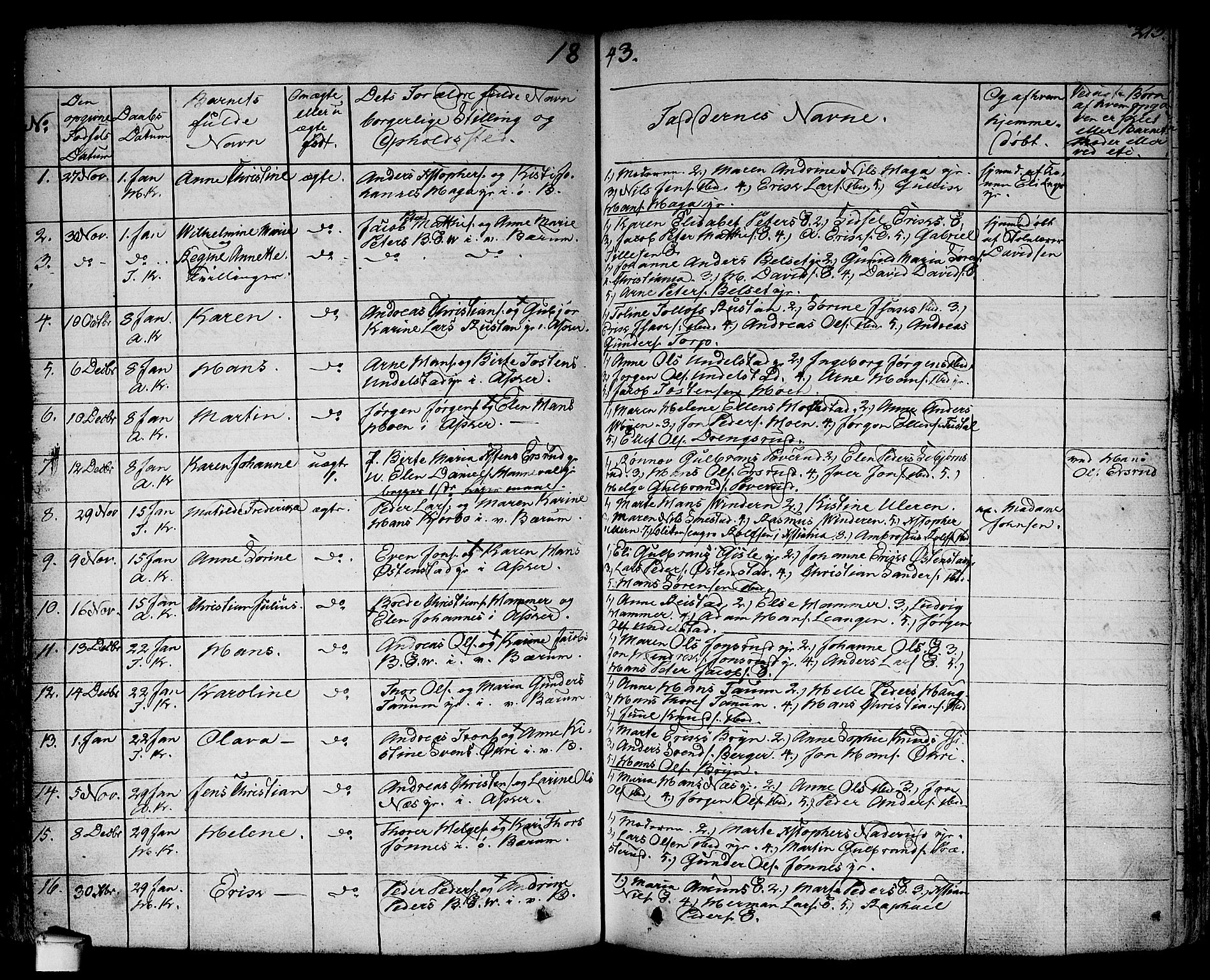 Asker prestekontor Kirkebøker, AV/SAO-A-10256a/F/Fa/L0007: Parish register (official) no. I 7, 1825-1864, p. 213