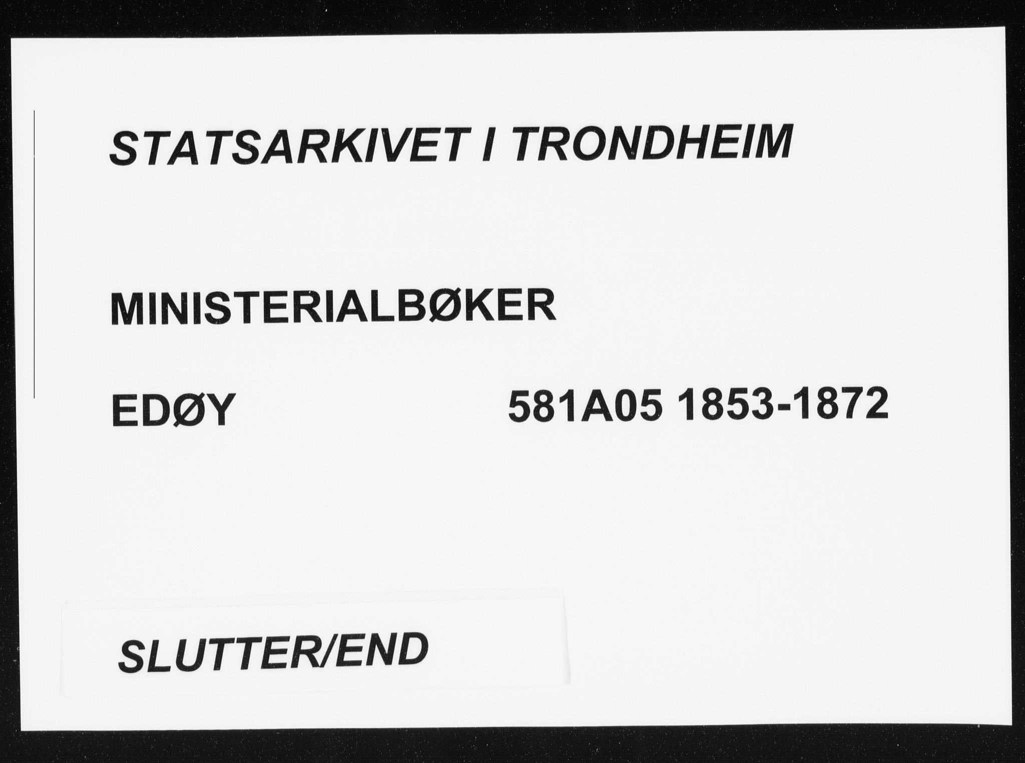 Ministerialprotokoller, klokkerbøker og fødselsregistre - Møre og Romsdal, AV/SAT-A-1454/581/L0937: Parish register (official) no. 581A05, 1853-1872