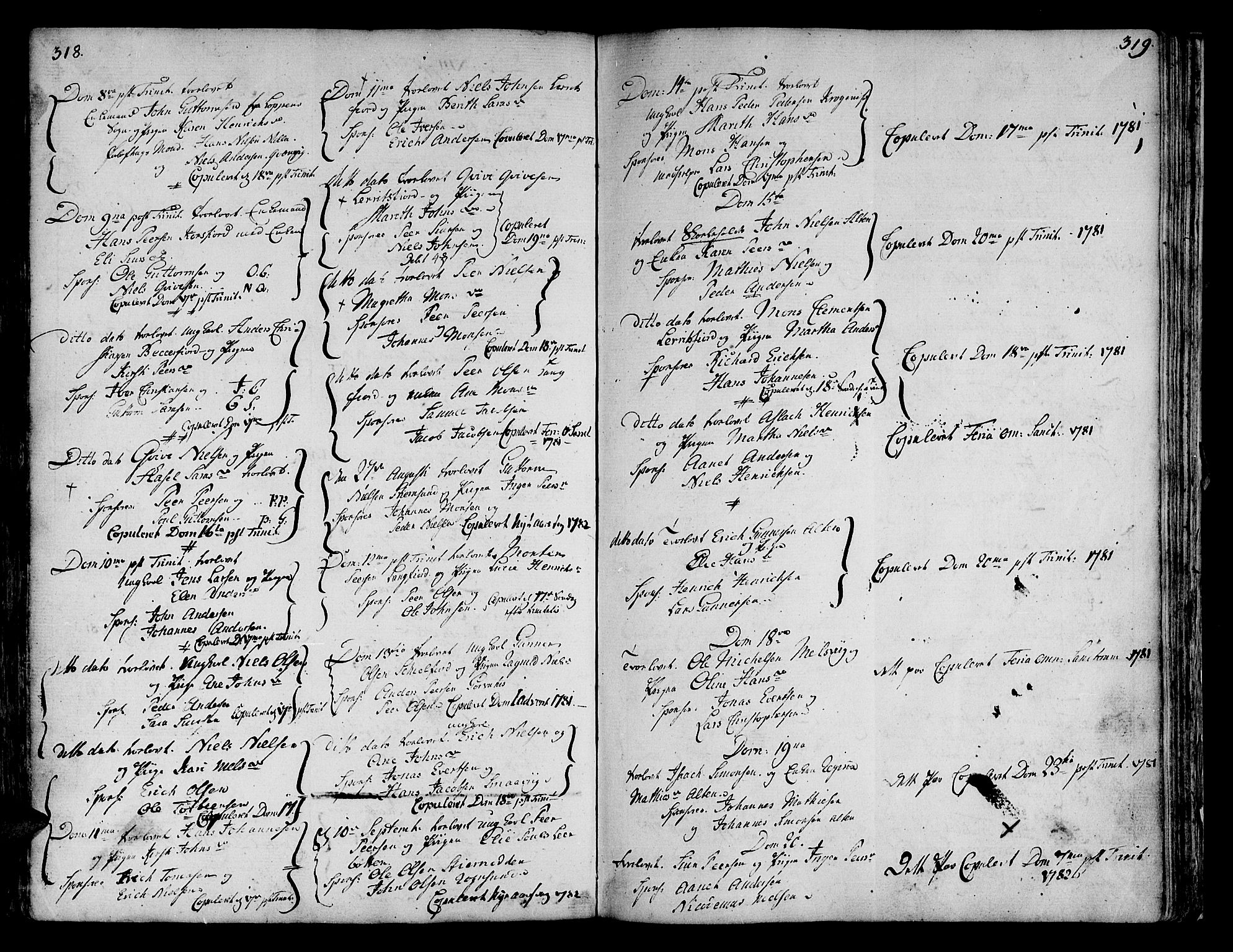 Talvik sokneprestkontor, AV/SATØ-S-1337/H/Ha/L0005kirke: Parish register (official) no. 5, 1772-1798, p. 318-319