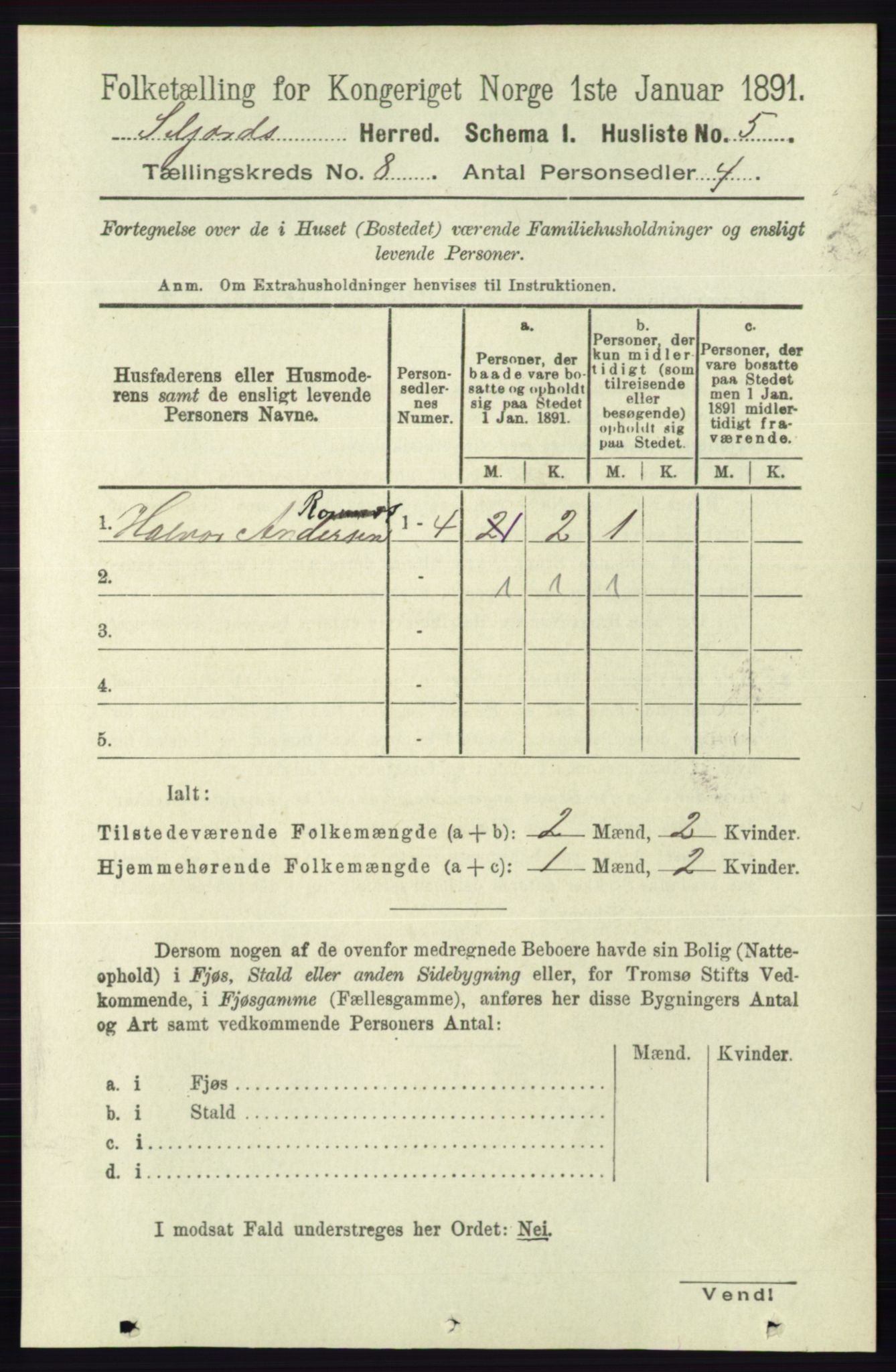 RA, 1891 census for 0828 Seljord, 1891, p. 2827