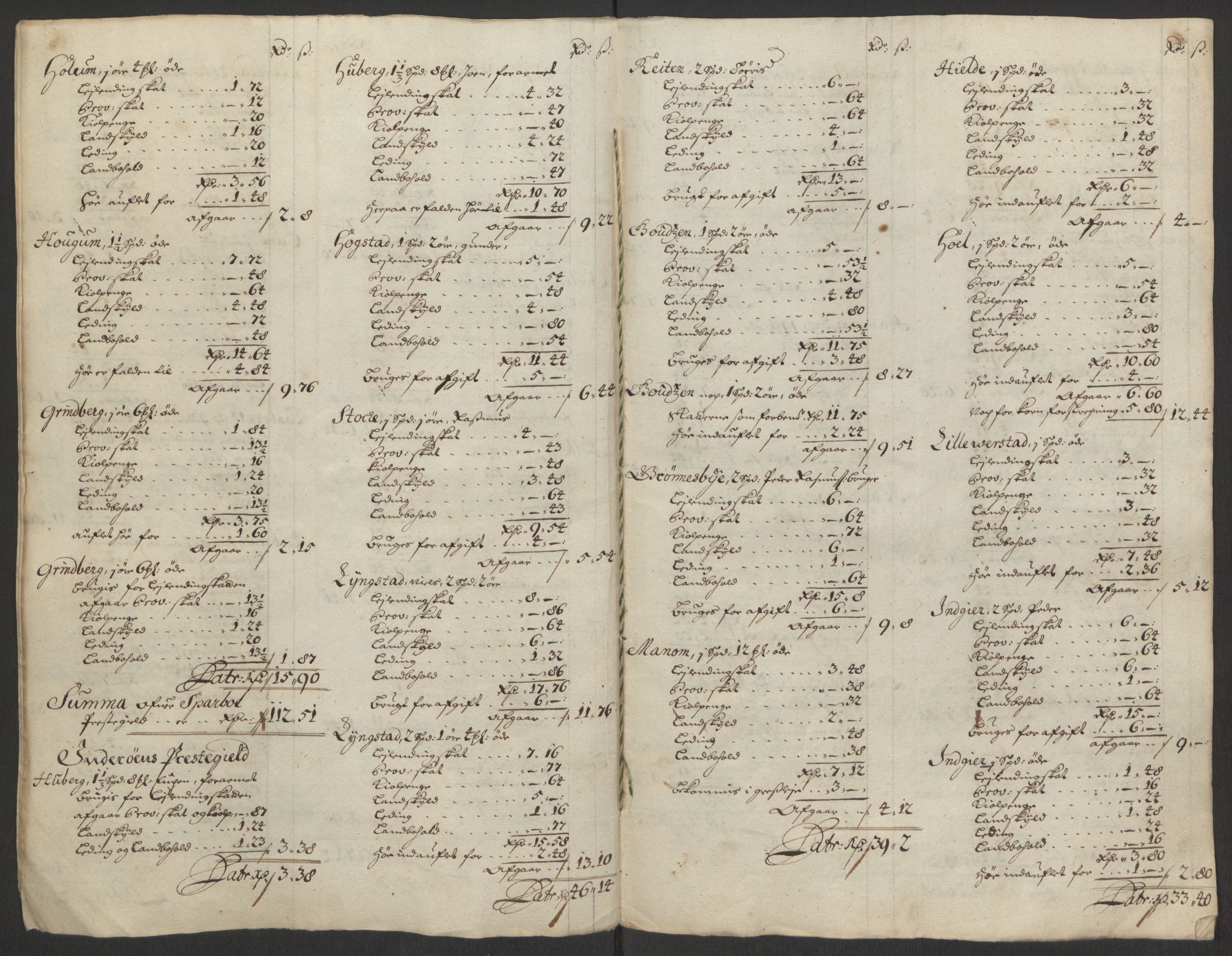 Rentekammeret inntil 1814, Reviderte regnskaper, Fogderegnskap, AV/RA-EA-4092/R63/L4309: Fogderegnskap Inderøy, 1695-1697, p. 535