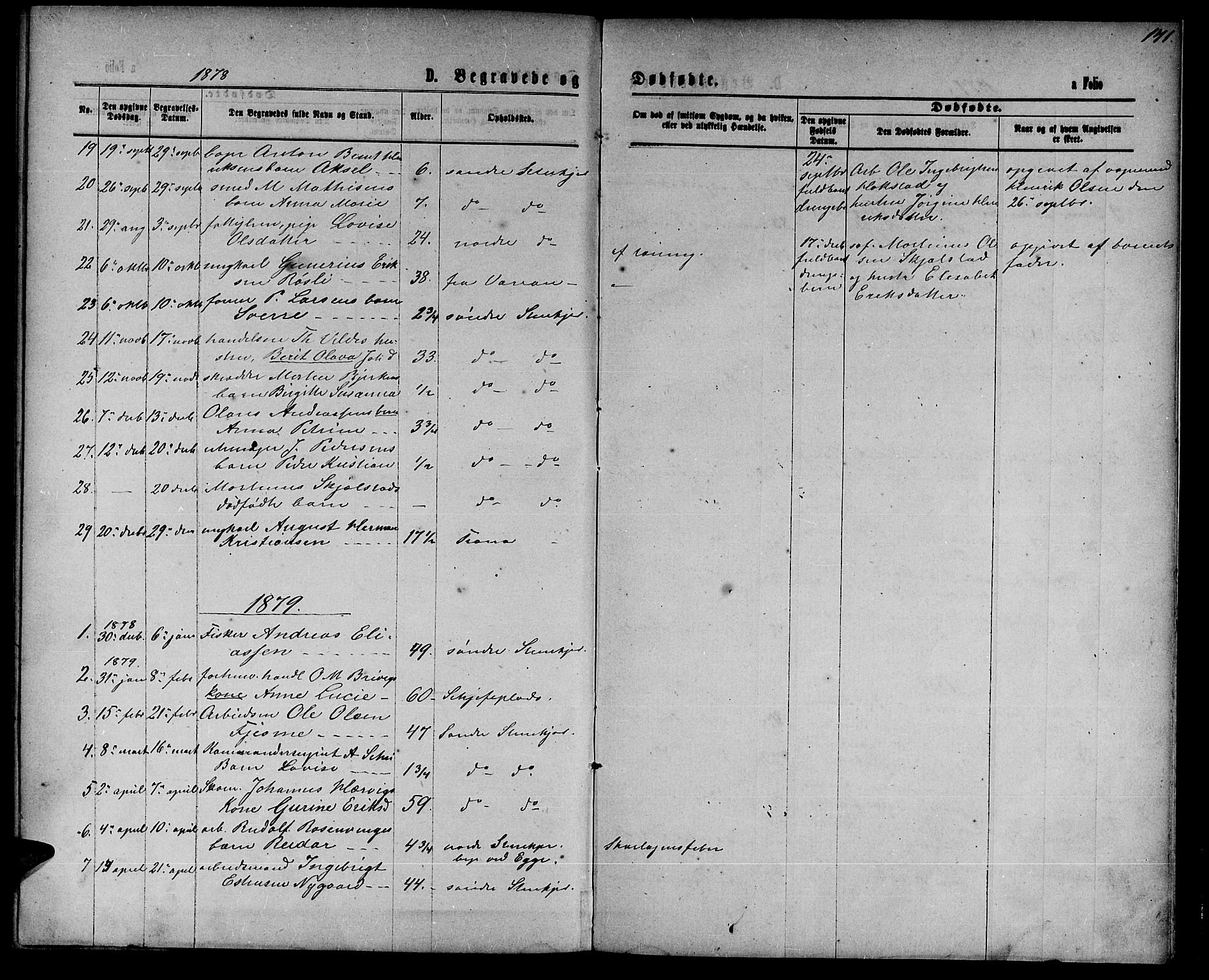 Ministerialprotokoller, klokkerbøker og fødselsregistre - Nord-Trøndelag, SAT/A-1458/739/L0373: Parish register (copy) no. 739C01, 1865-1882, p. 141