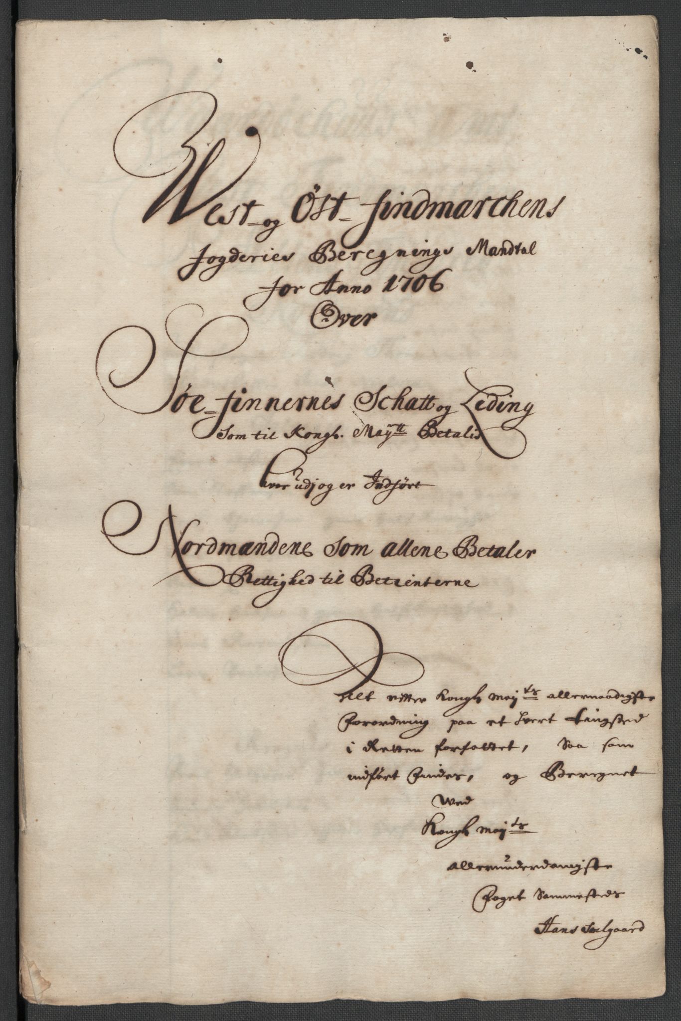Rentekammeret inntil 1814, Reviderte regnskaper, Fogderegnskap, RA/EA-4092/R69/L4853: Fogderegnskap Finnmark/Vardøhus, 1705-1706, p. 156