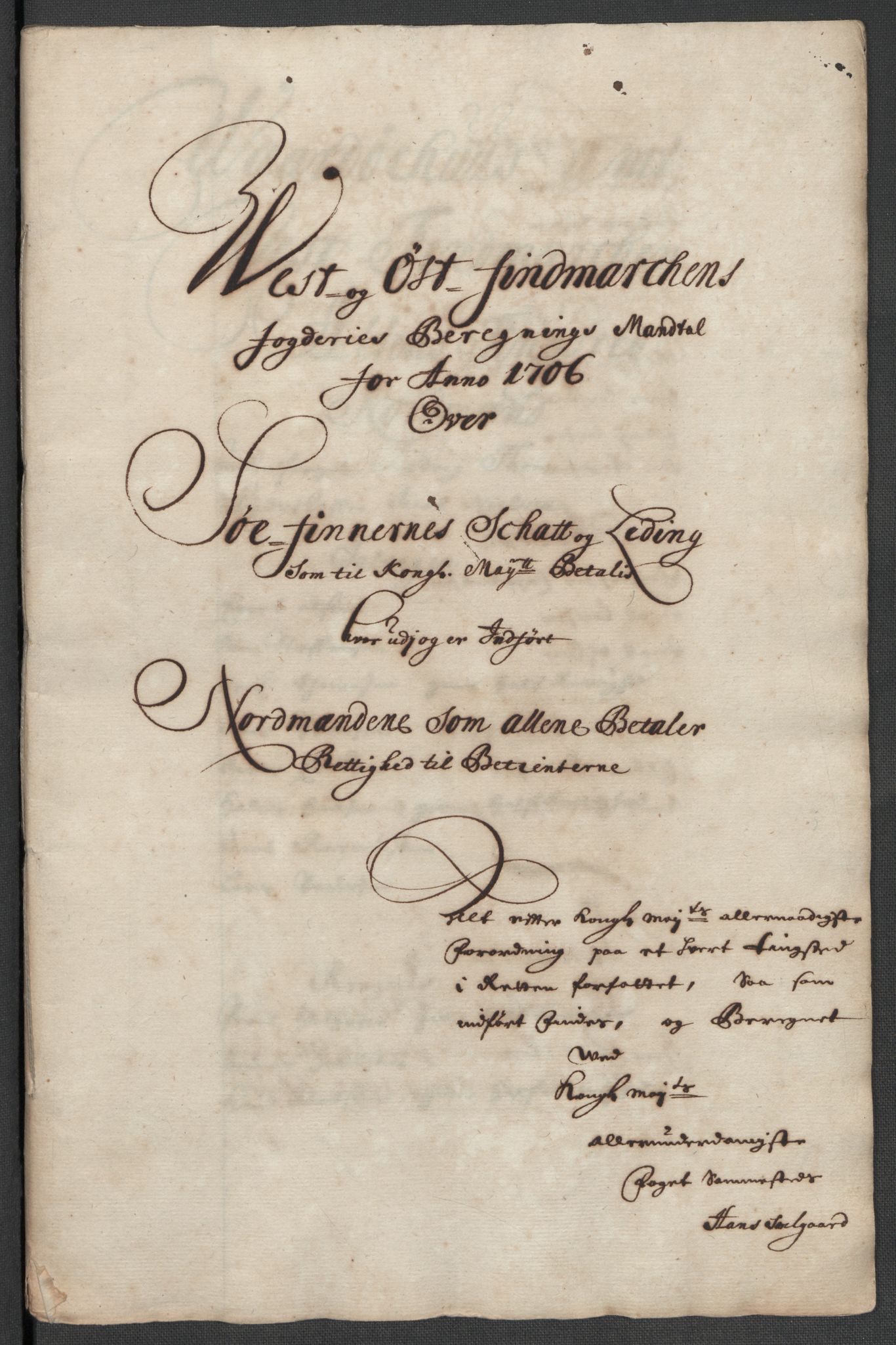Rentekammeret inntil 1814, Reviderte regnskaper, Fogderegnskap, AV/RA-EA-4092/R69/L4853: Fogderegnskap Finnmark/Vardøhus, 1705-1706, p. 156