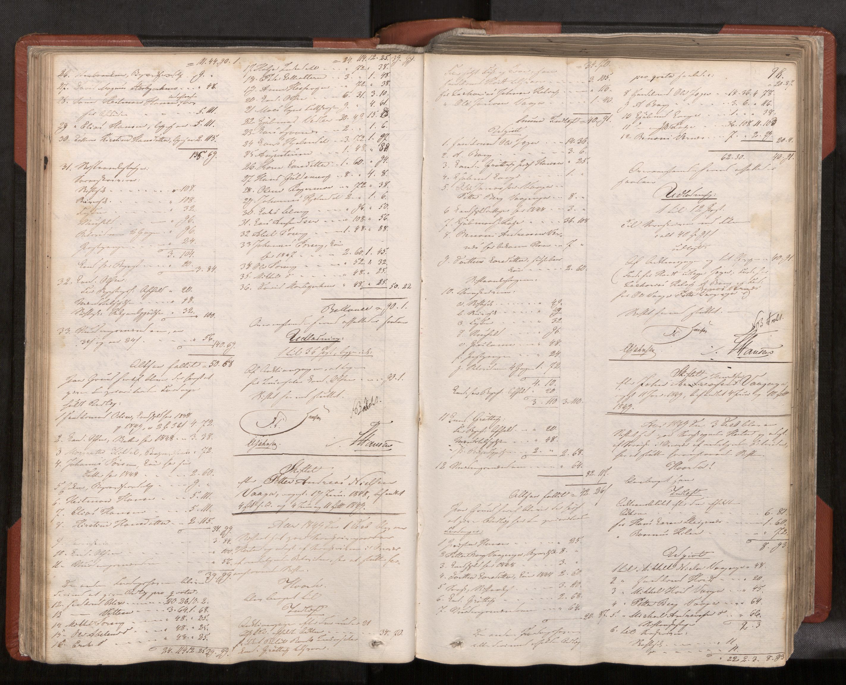 Helgeland sorenskriveri, AV/SAT-A-0004/3/3A/L0105: Skifteprotokoll 50, 1847-1857, p. 98