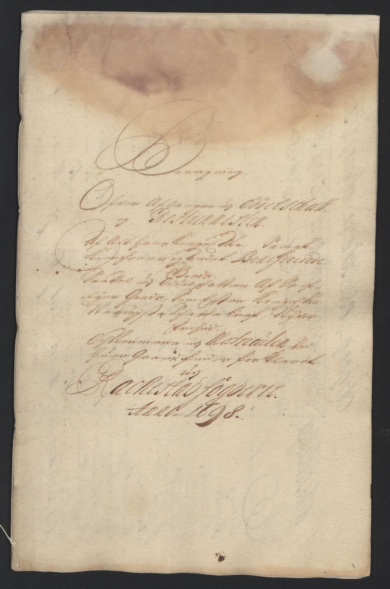 Rentekammeret inntil 1814, Reviderte regnskaper, Fogderegnskap, AV/RA-EA-4092/R07/L0288: Fogderegnskap Rakkestad, Heggen og Frøland, 1698, p. 299