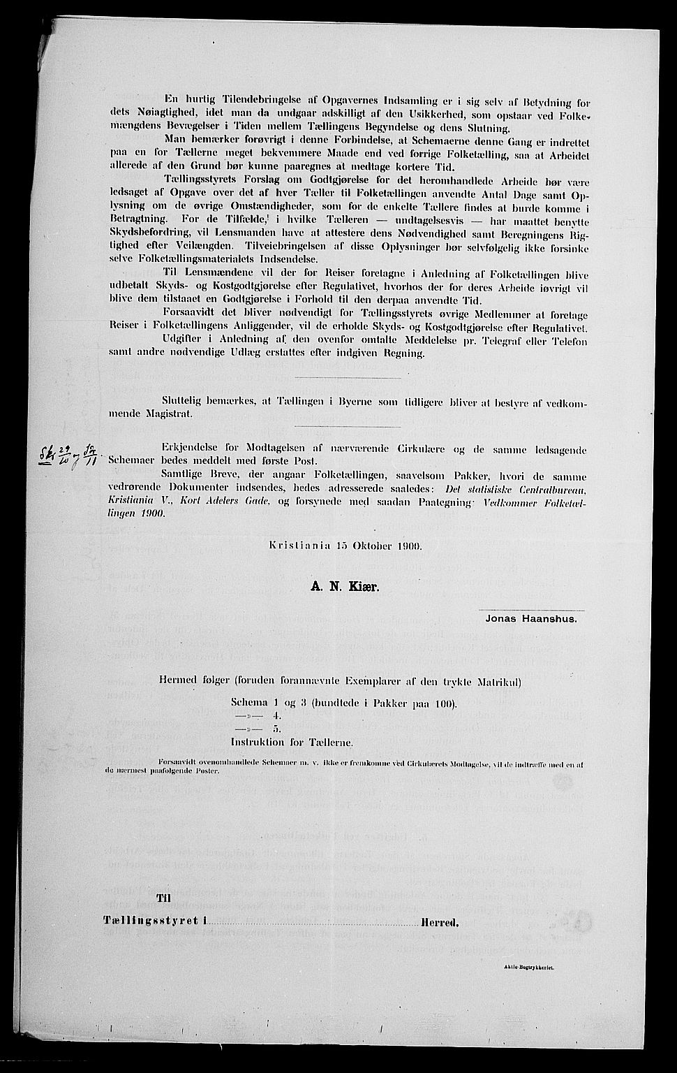 SAK, 1900 census for Austre Moland, 1900, p. 15