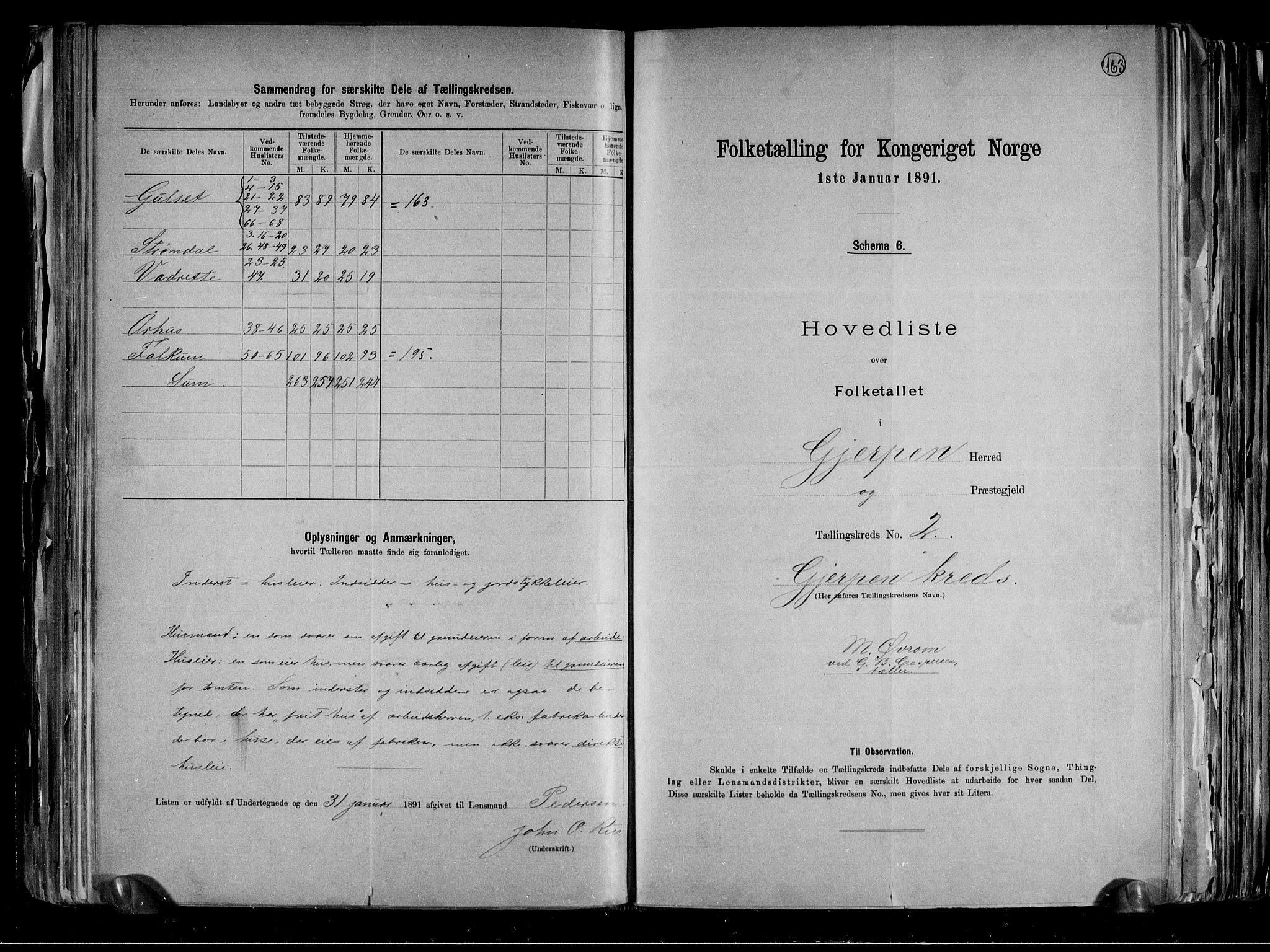 RA, 1891 census for 0812 Gjerpen, 1891, p. 10