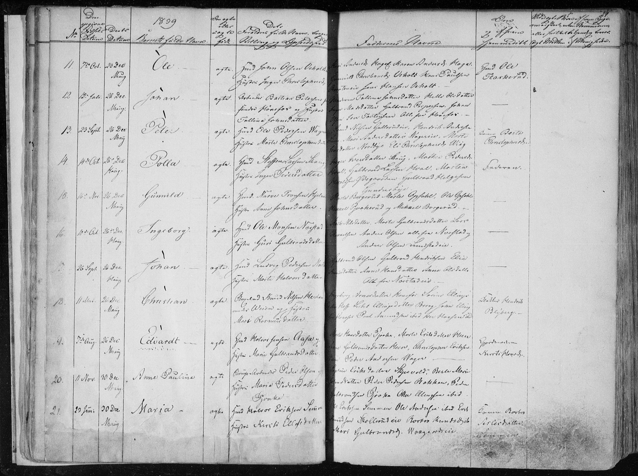 Norderhov kirkebøker, AV/SAKO-A-237/F/Fa/L0010: Parish register (official) no. 10, 1837-1847, p. 24