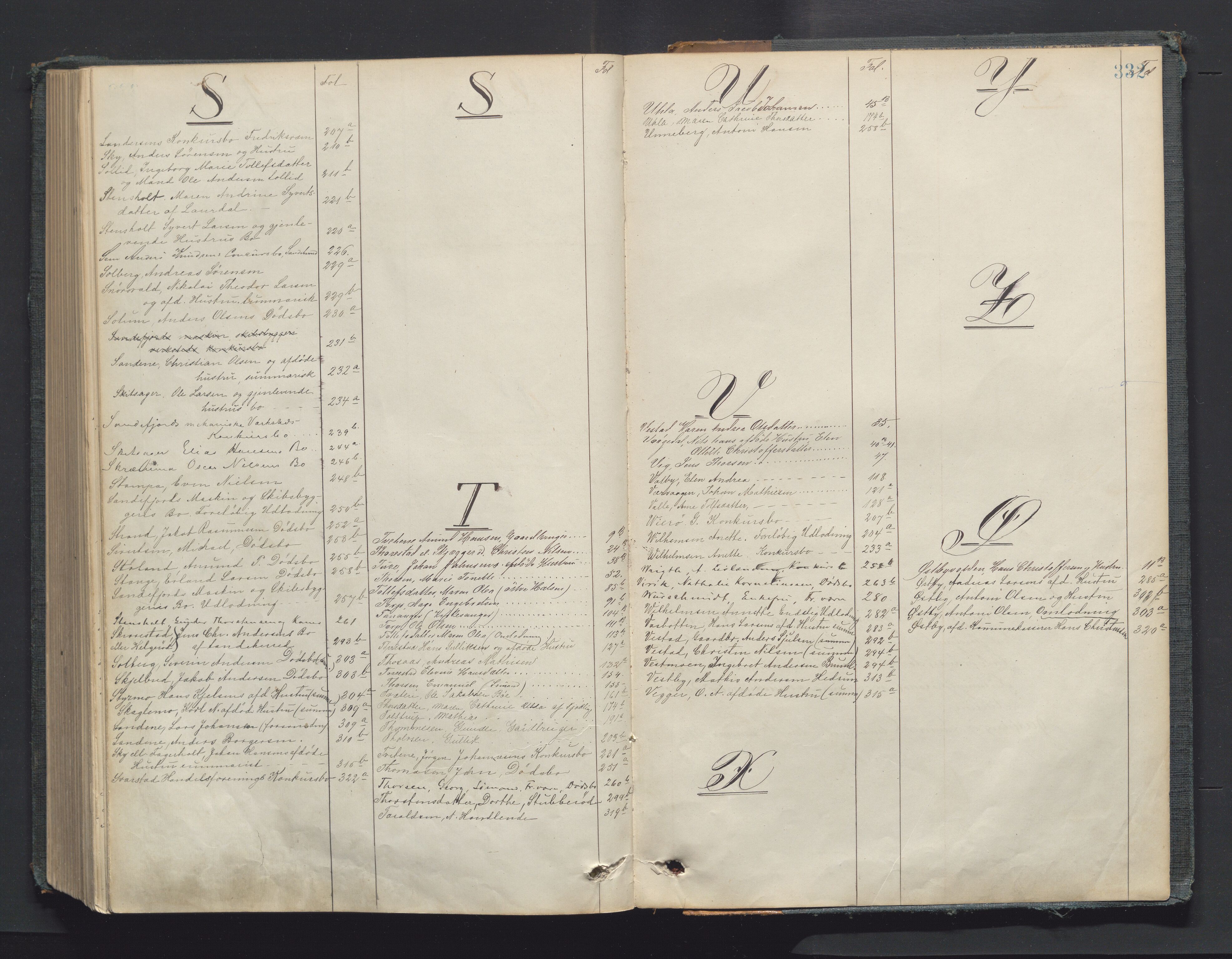 Larvik sorenskriveri, AV/SAKO-A-83/H/Hd/Hdd/L0005: Skifteutlodningsprotokoll, 1882-1892, p. 332