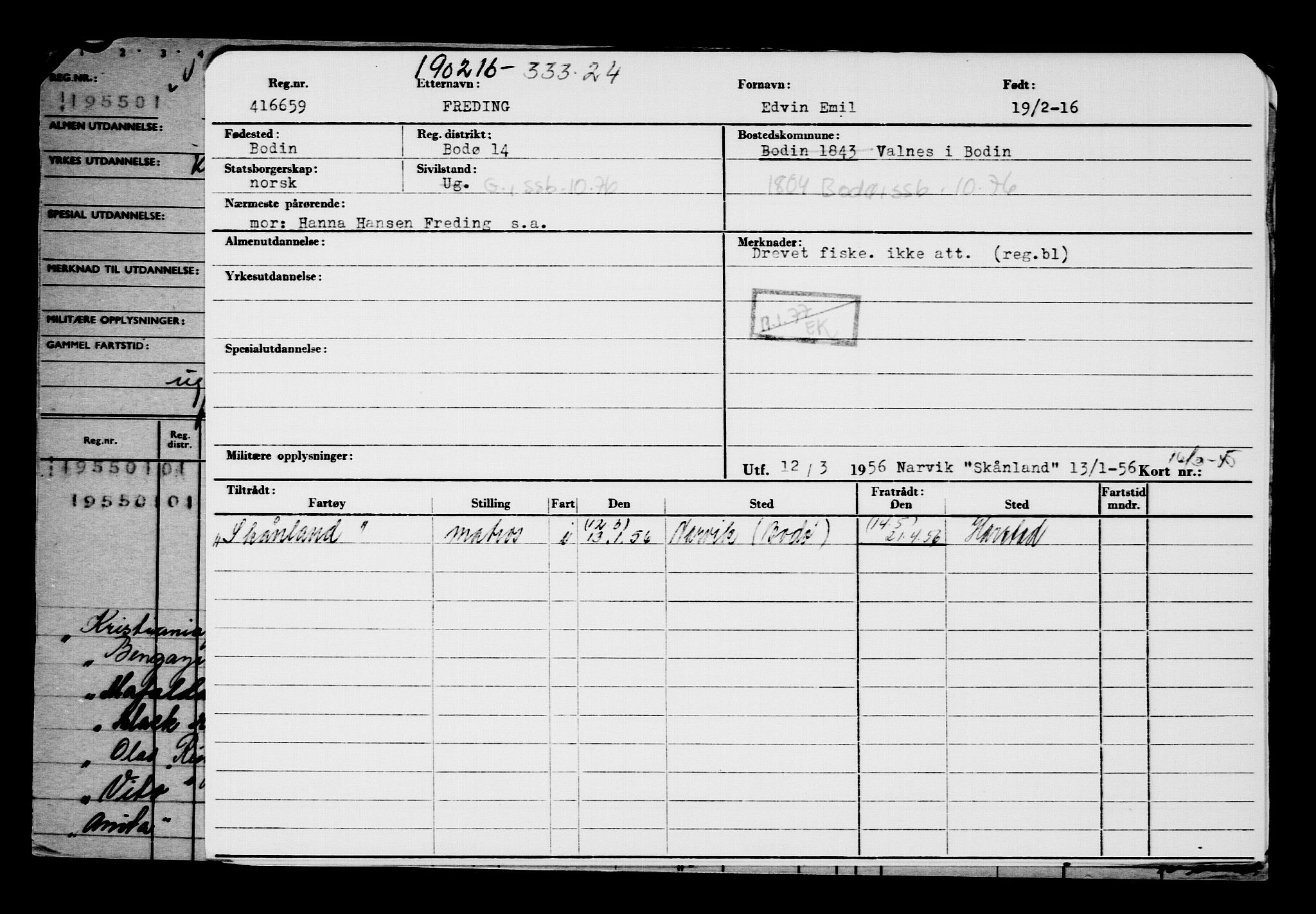 Direktoratet for sjømenn, AV/RA-S-3545/G/Gb/L0136: Hovedkort, 1916, p. 706