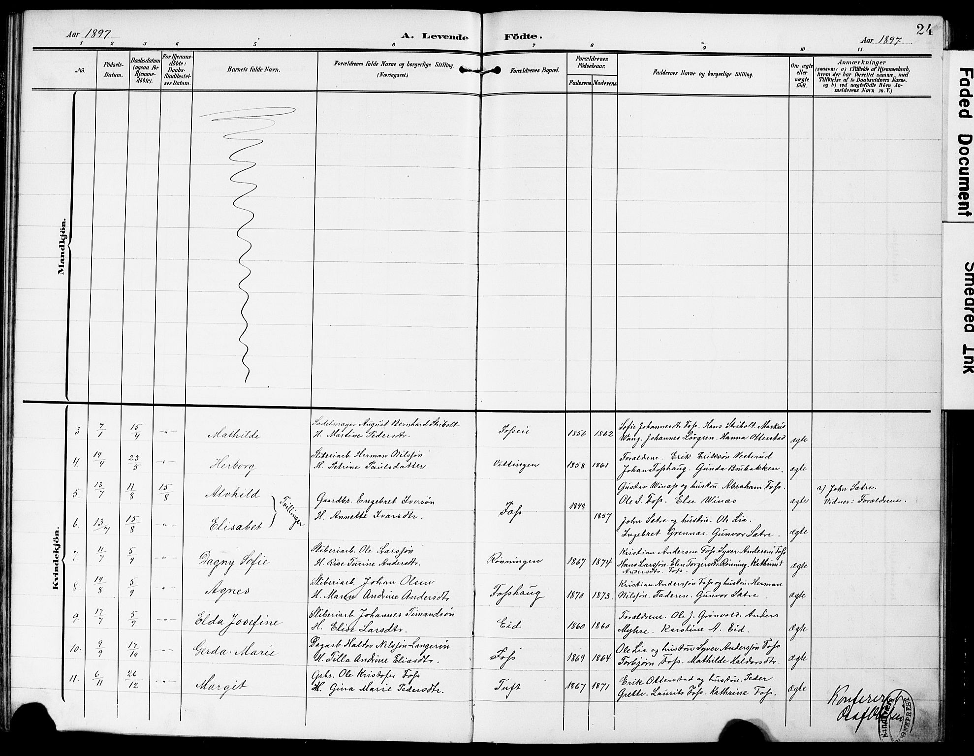 Sandsvær kirkebøker, SAKO/A-244/G/Gc/L0001: Parish register (copy) no. III 1, 1878-1928, p. 24