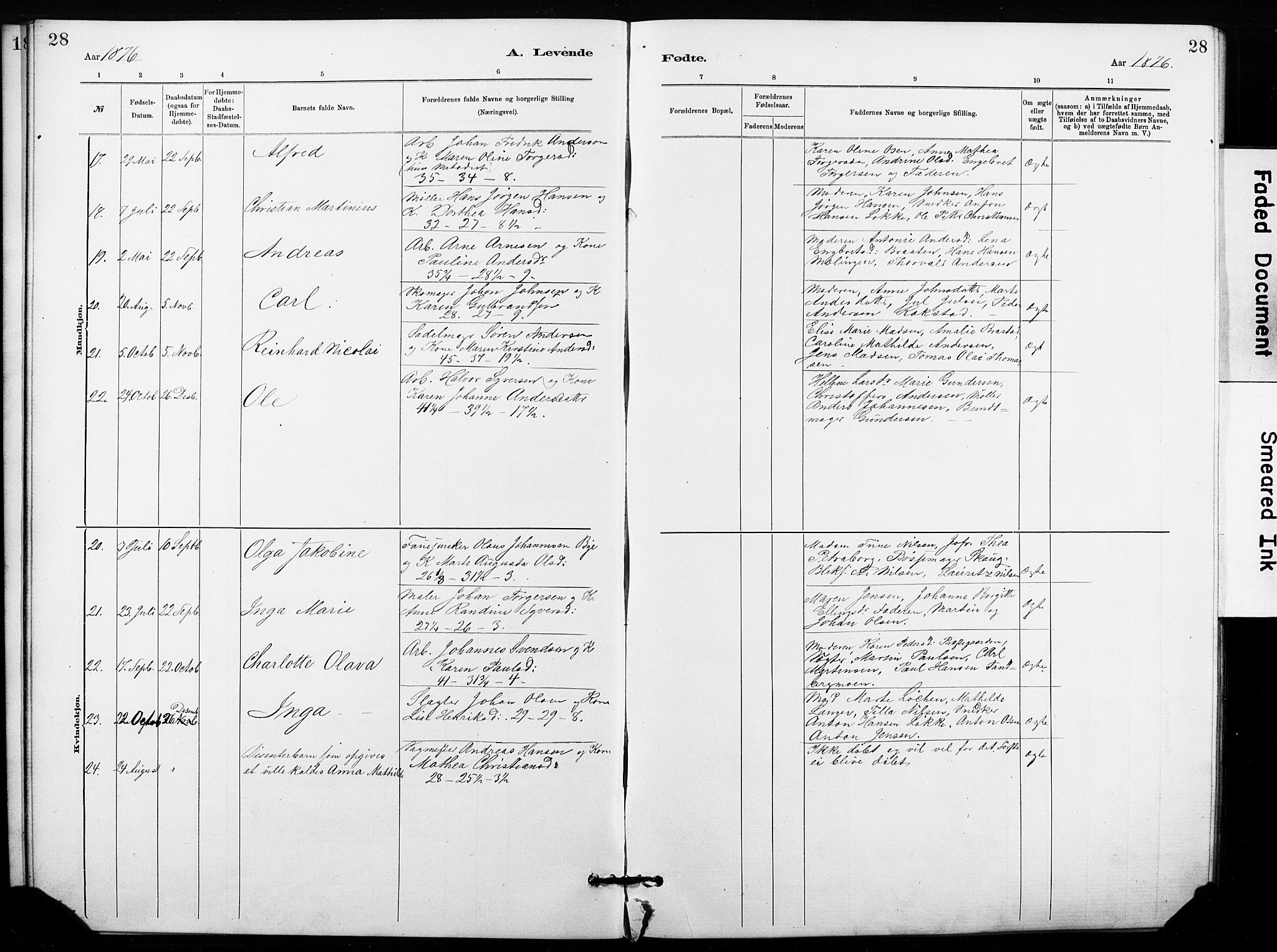 Hønefoss kirkebøker, SAKO/A-609/G/Ga/L0001: Parish register (copy) no. 1, 1870-1887, p. 28