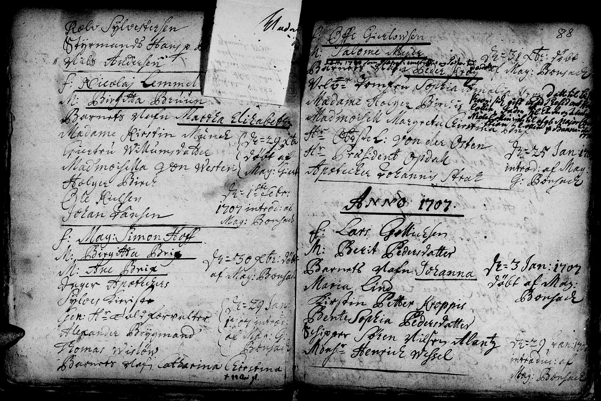 Ministerialprotokoller, klokkerbøker og fødselsregistre - Sør-Trøndelag, SAT/A-1456/601/L0034: Parish register (official) no. 601A02, 1702-1714, p. 88