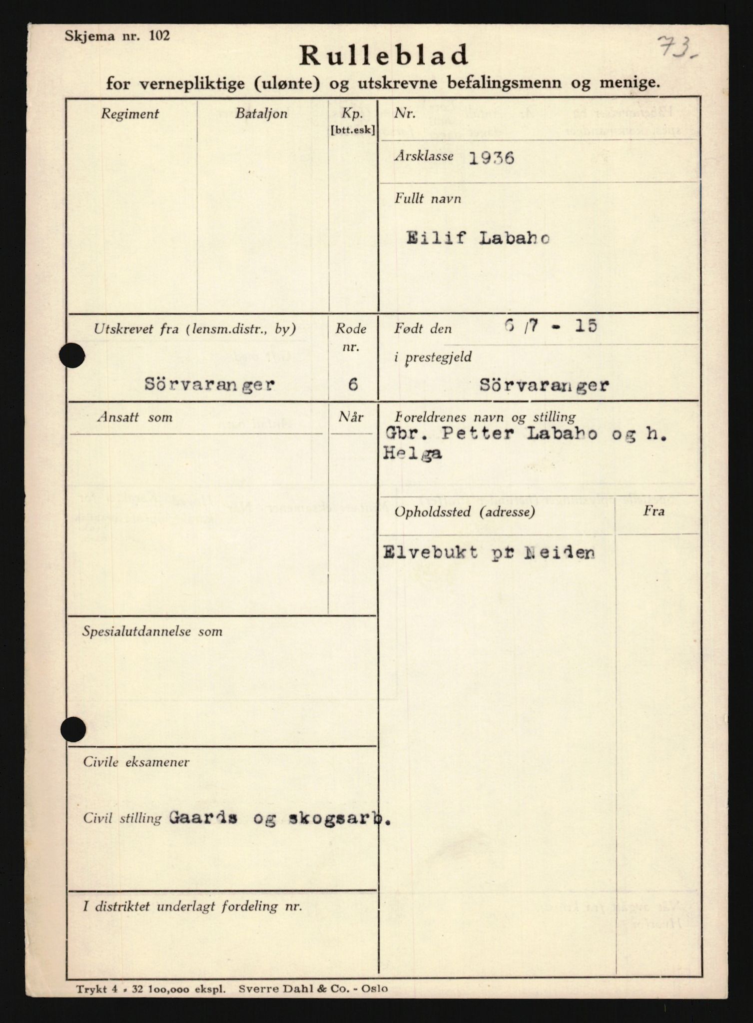 Forsvaret, Troms infanteriregiment nr. 16, AV/RA-RAFA-3146/P/Pa/L0020: Rulleblad for regimentets menige mannskaper, årsklasse 1936, 1936, p. 747