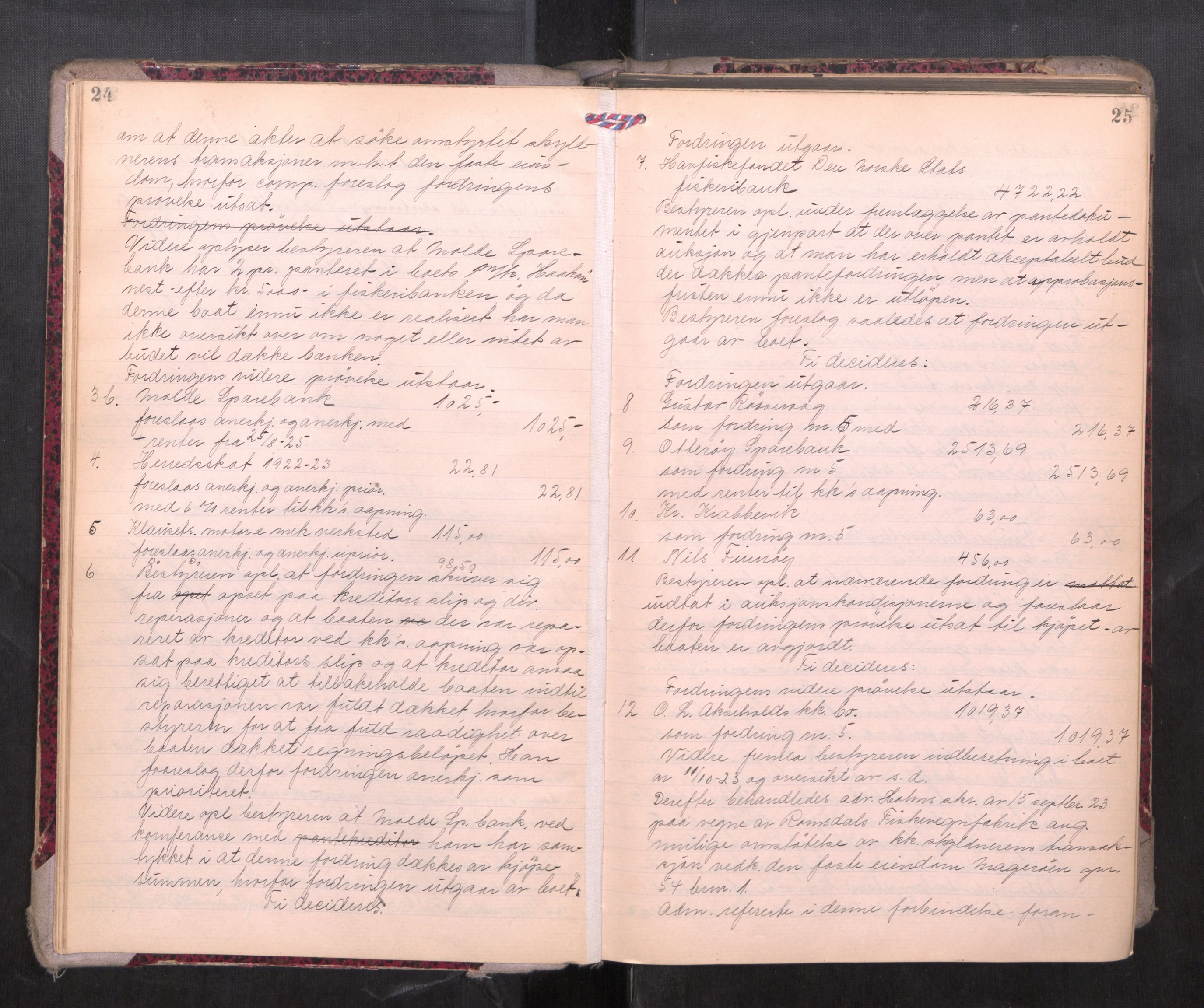 Romsdal sorenskriveri, AV/SAT-A-4149/1/3/3B/L0010: Skiftebehandlingsprotokoll, 1923-1925, p. 24-25