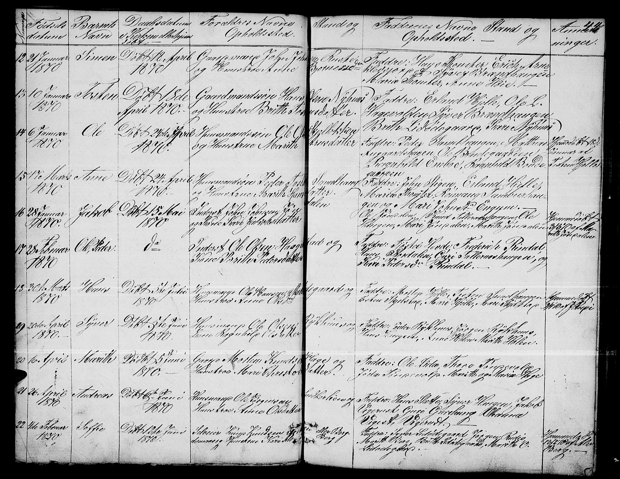 Dovre prestekontor, SAH/PREST-066/H/Ha/Hab/L0001: Parish register (copy) no. 1, 1862-1880, p. 44