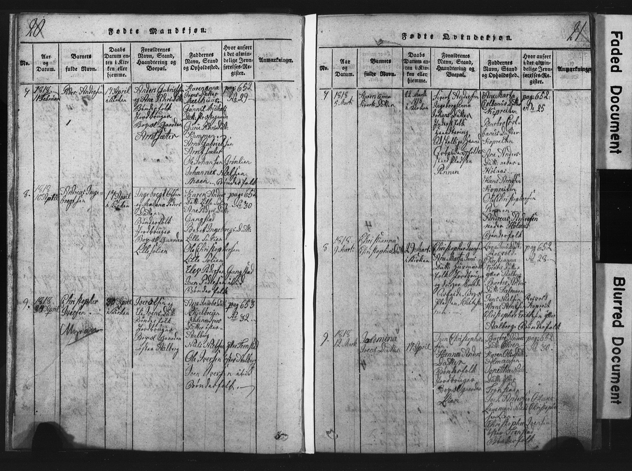 Ministerialprotokoller, klokkerbøker og fødselsregistre - Nord-Trøndelag, SAT/A-1458/701/L0017: Parish register (copy) no. 701C01, 1817-1825, p. 20-21