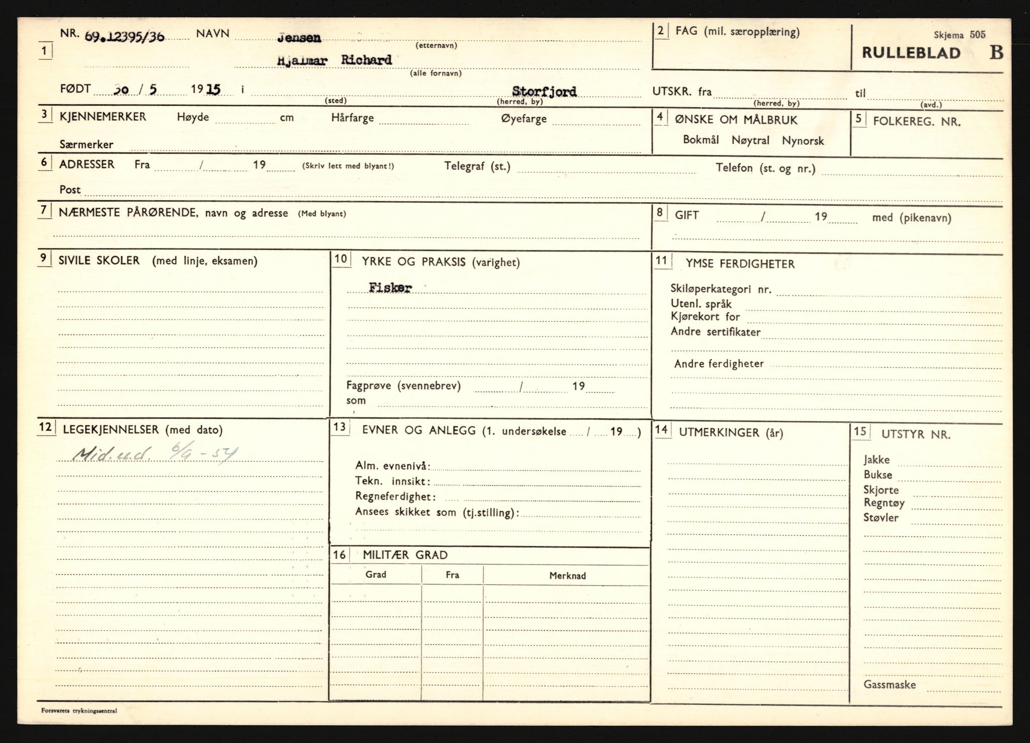 Forsvaret, Troms infanteriregiment nr. 16, AV/RA-RAFA-3146/P/Pa/L0020: Rulleblad for regimentets menige mannskaper, årsklasse 1936, 1936, p. 569