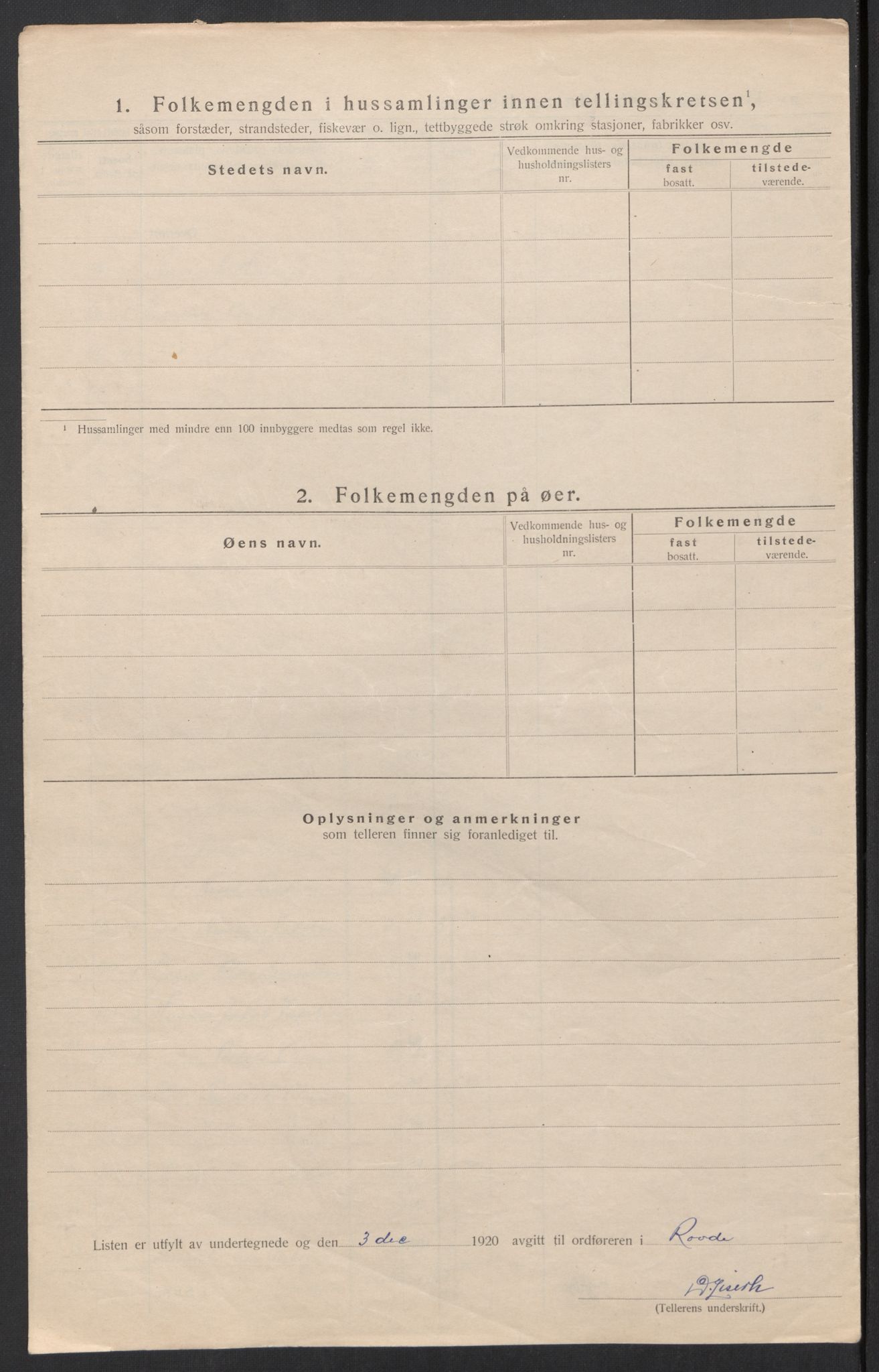 SAT, 1920 census for Rovde, 1920, p. 16