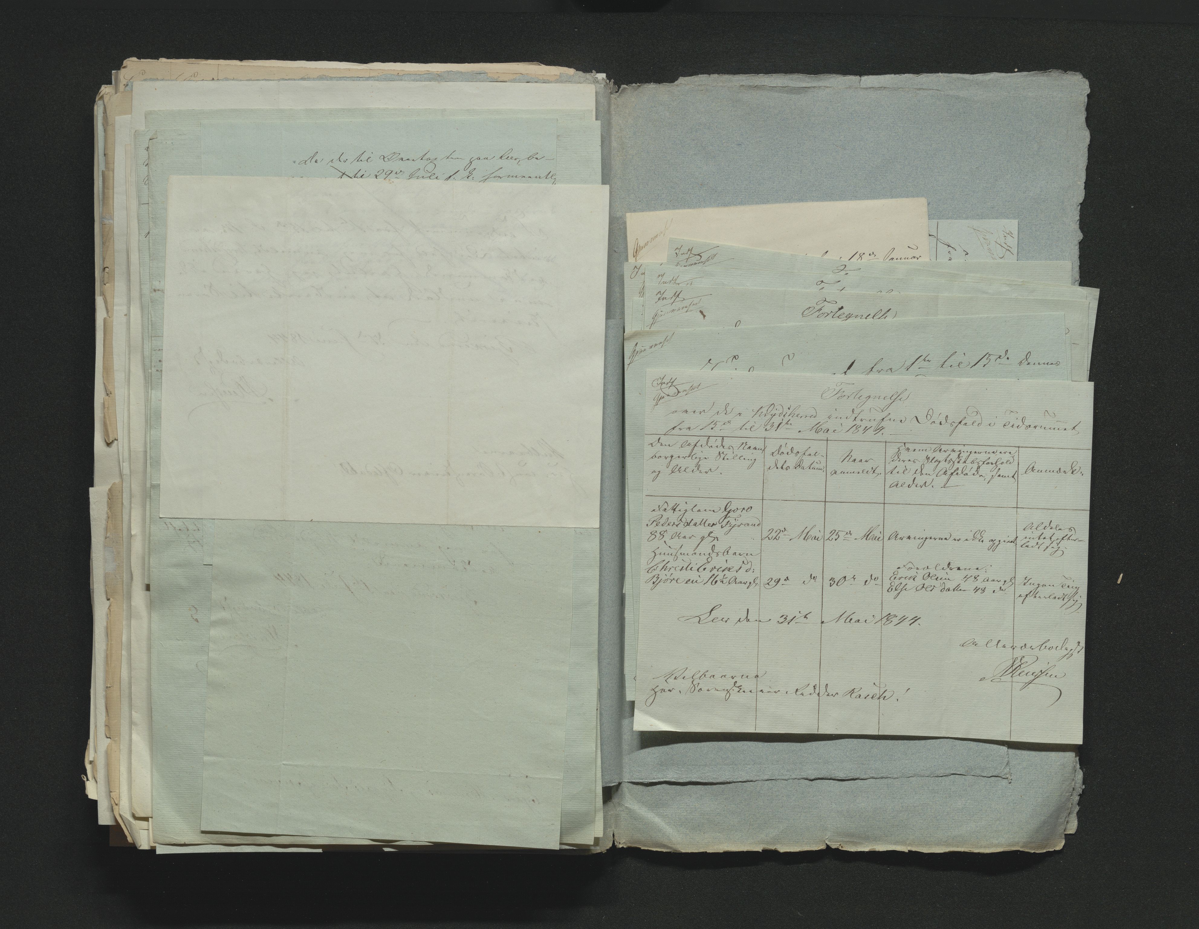 Eiker, Modum og Sigdal sorenskriveri, AV/SAKO-A-123/H/Ha/Hab/L0006: Dødsfallsmeldinger, 1841-1845