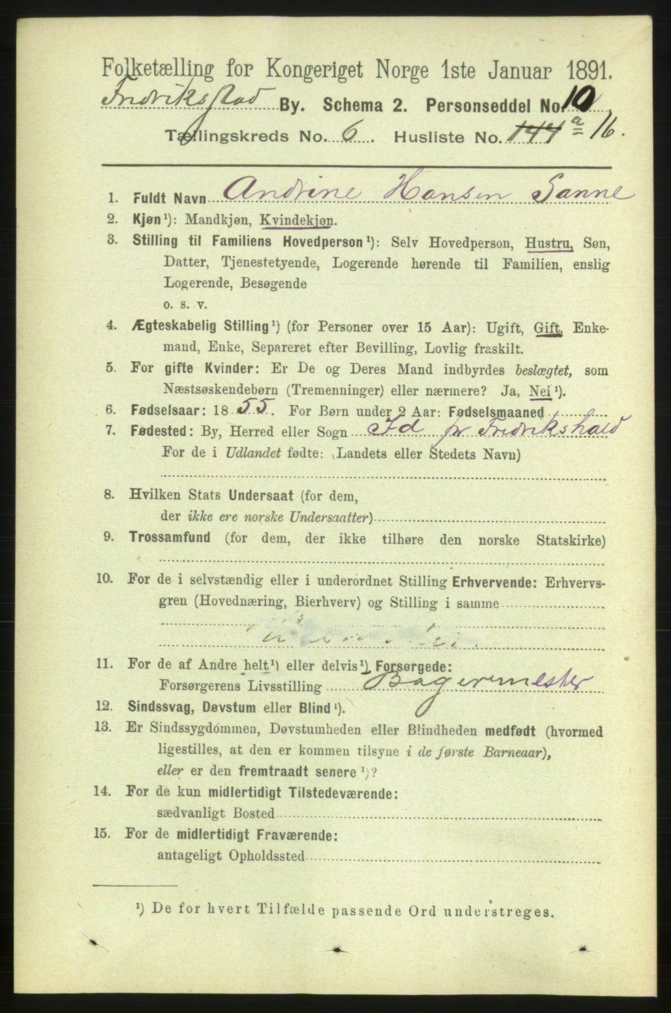 RA, 1891 census for 0103 Fredrikstad, 1891, p. 7804