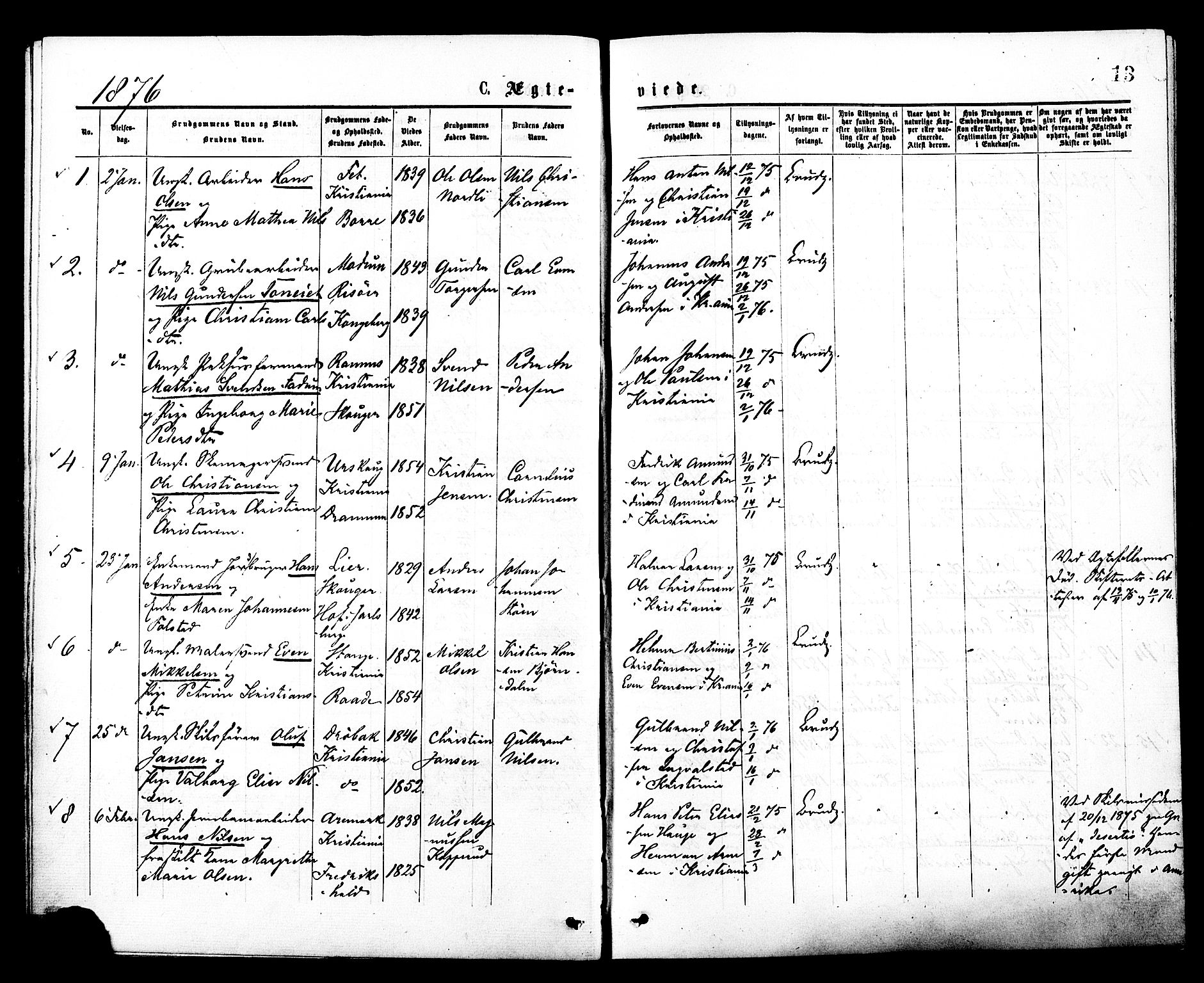 Johannes prestekontor Kirkebøker, AV/SAO-A-10852/F/Fa/L0002: Parish register (official) no. 2, 1875-1882, p. 13