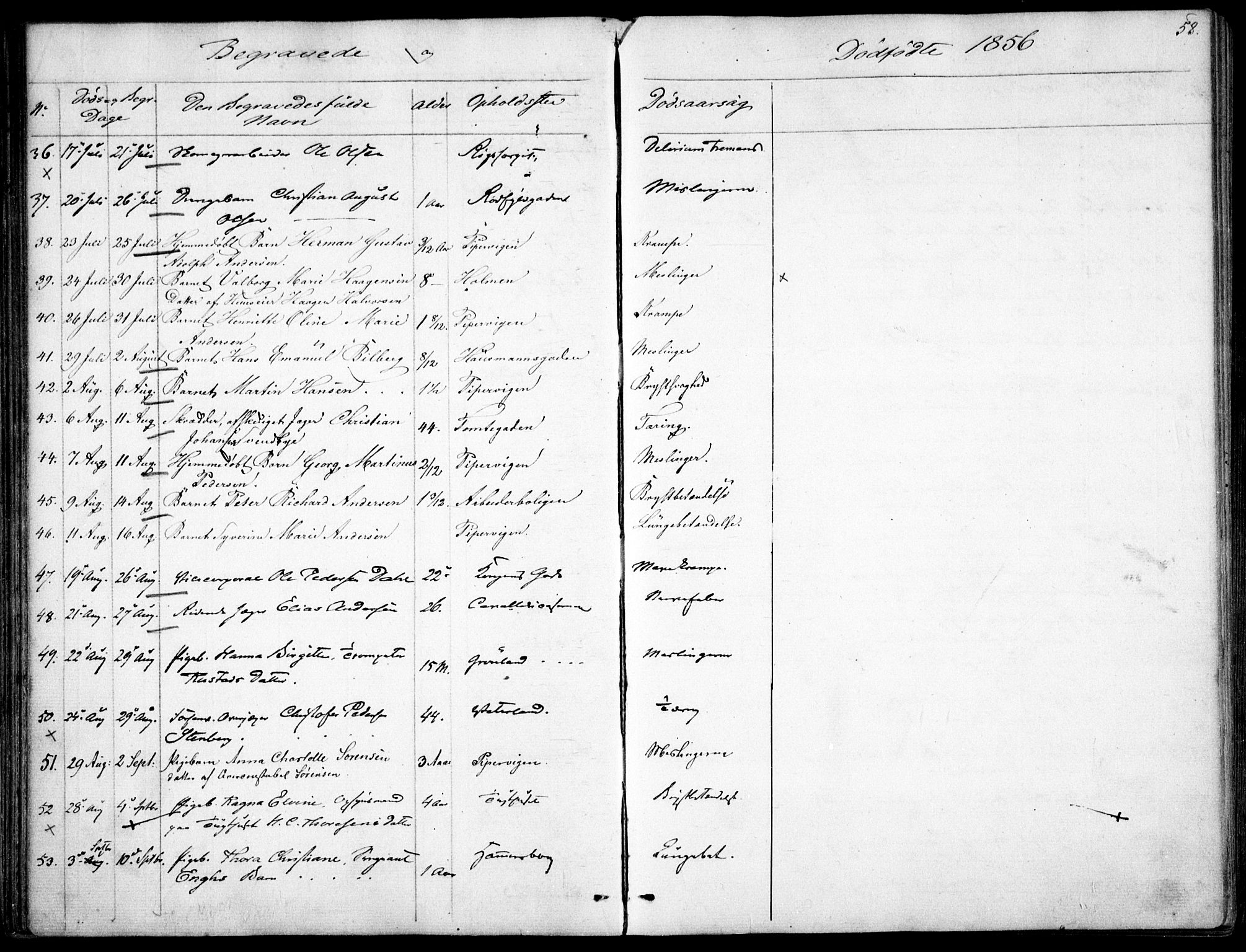 Garnisonsmenigheten Kirkebøker, AV/SAO-A-10846/F/Fa/L0009: Parish register (official) no. 9, 1842-1859, p. 58