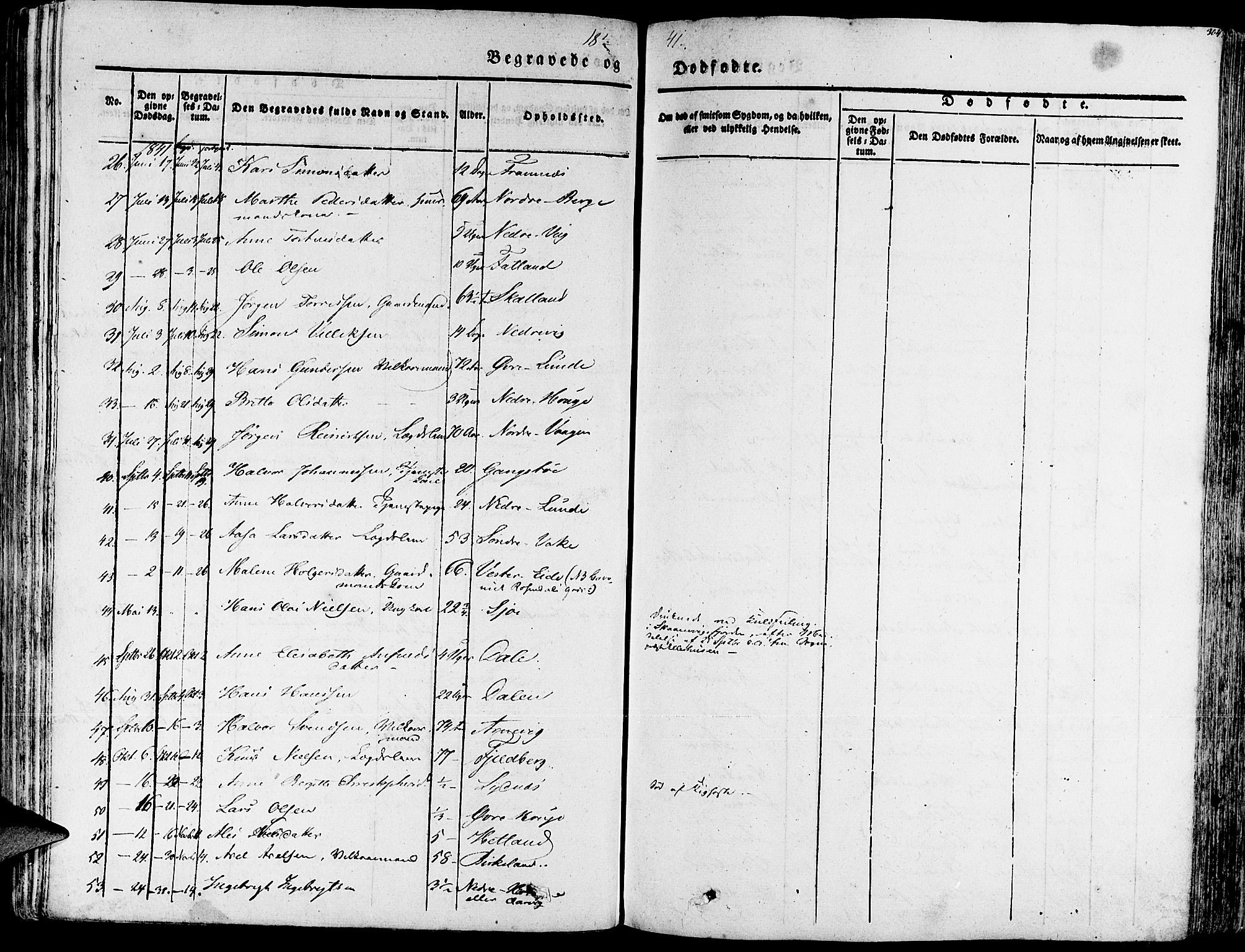 Fjelberg sokneprestembete, AV/SAB-A-75201/H/Haa: Parish register (official) no. A 6, 1835-1851, p. 304