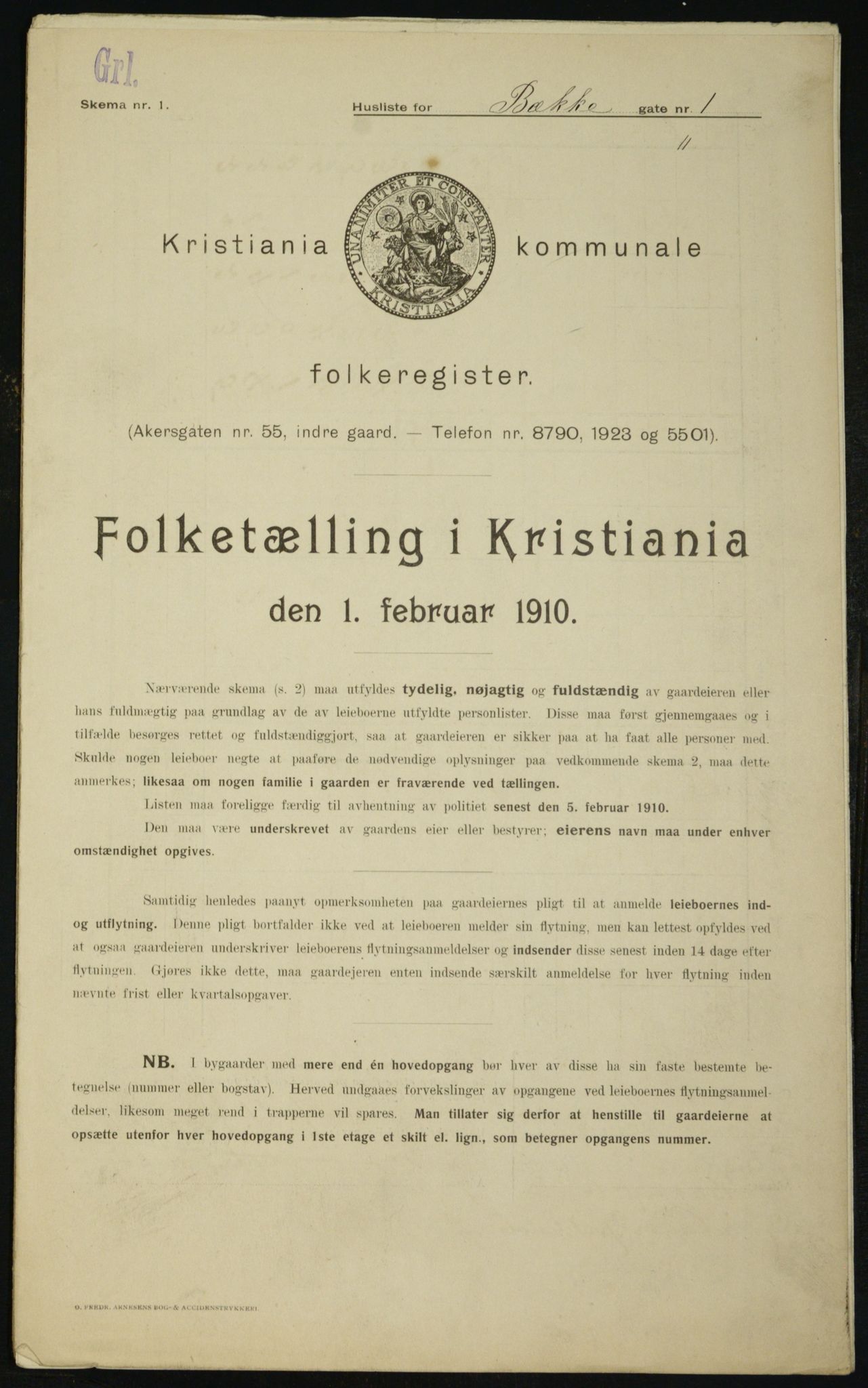 OBA, Municipal Census 1910 for Kristiania, 1910, p. 10566