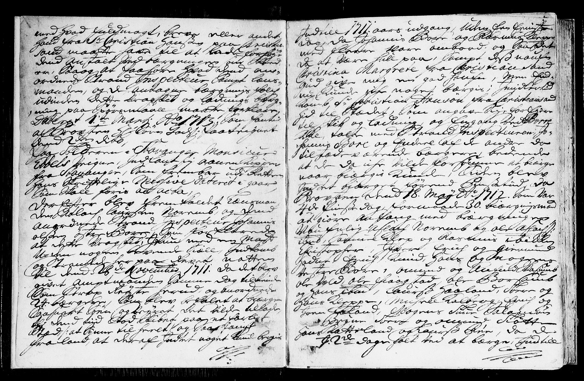 Jæren og Dalane sorenskriveri, AV/SAST-A-100306/3/30/30BA/L0068: TINGBOK, 1713, p. 1b-2a