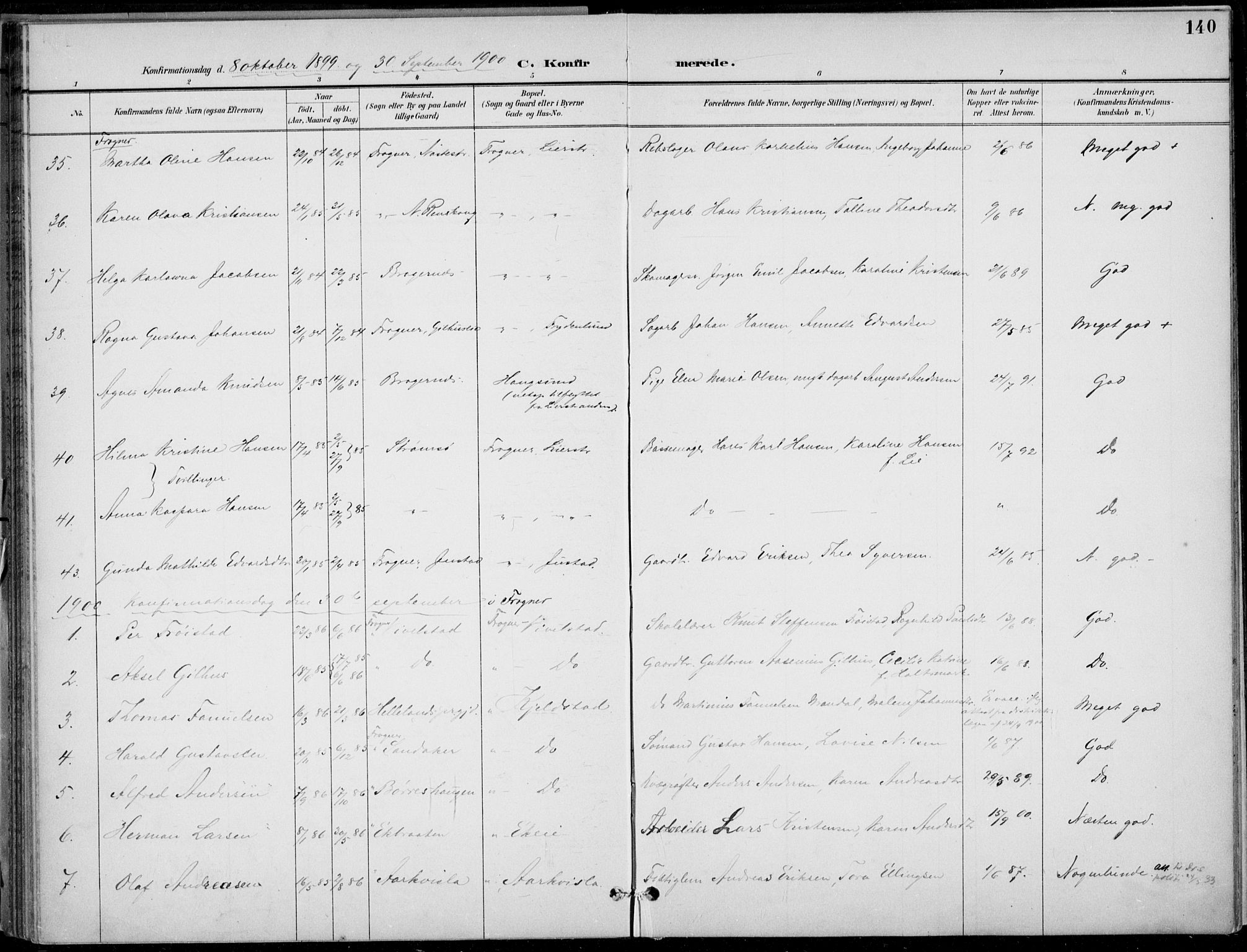 Lier kirkebøker, AV/SAKO-A-230/F/Fa/L0016: Parish register (official) no. I 16, 1895-1900, p. 140