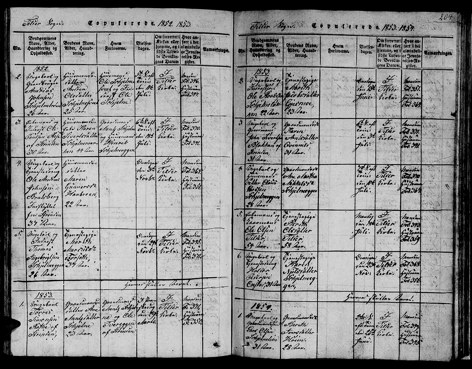 Ministerialprotokoller, klokkerbøker og fødselsregistre - Sør-Trøndelag, AV/SAT-A-1456/621/L0458: Parish register (copy) no. 621C01, 1816-1865, p. 204