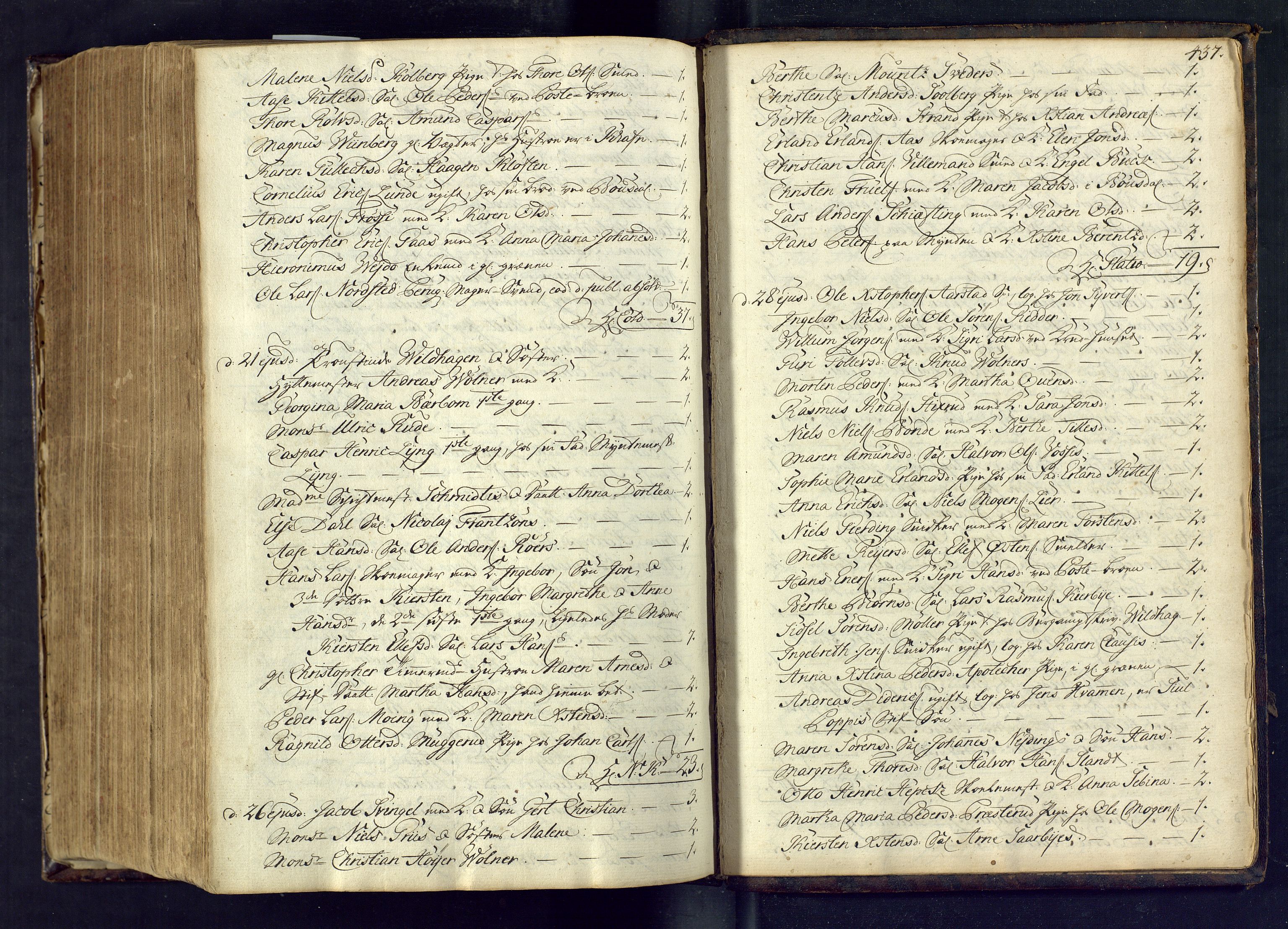 Kongsberg kirkebøker, SAKO/A-22/M/Ma/L0003: Communicants register no. 3, 1745-1750, p. 437