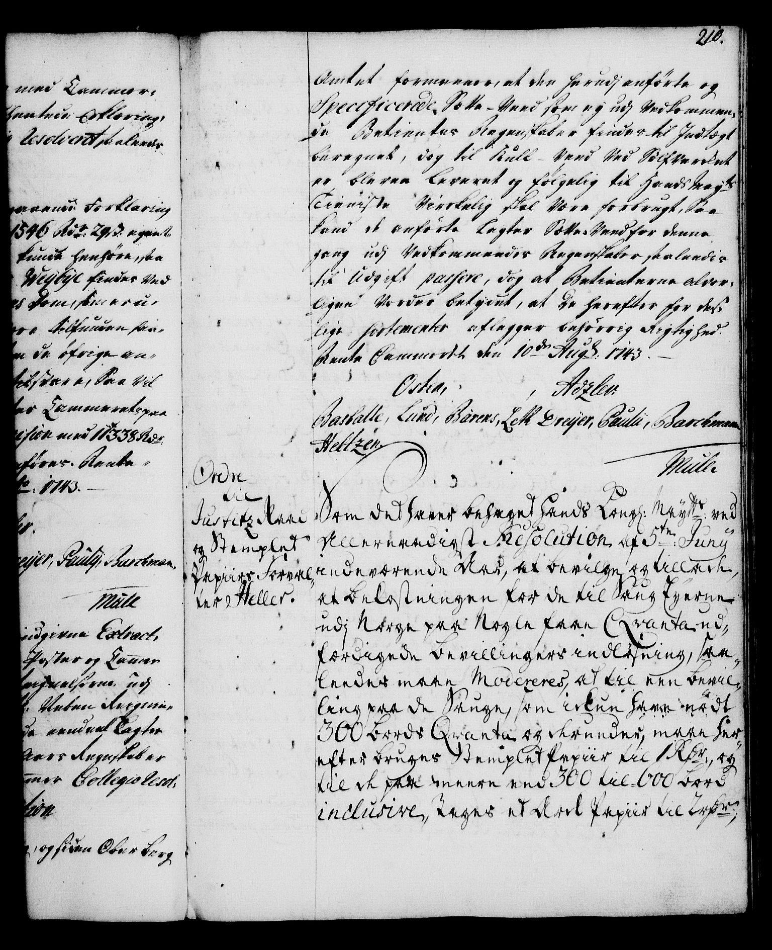 Rentekammeret, Kammerkanselliet, RA/EA-3111/G/Gg/Gga/L0005: Norsk ekspedisjonsprotokoll med register (merket RK 53.5), 1741-1749, p. 210