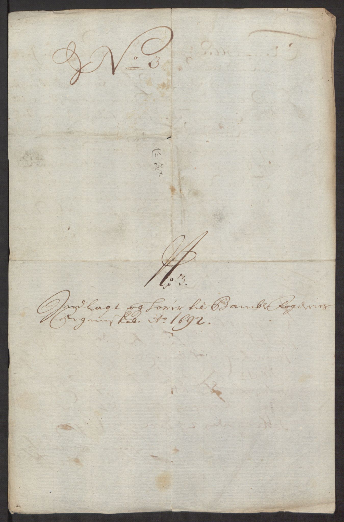 Rentekammeret inntil 1814, Reviderte regnskaper, Fogderegnskap, AV/RA-EA-4092/R34/L2052: Fogderegnskap Bamble, 1692-1693, p. 252