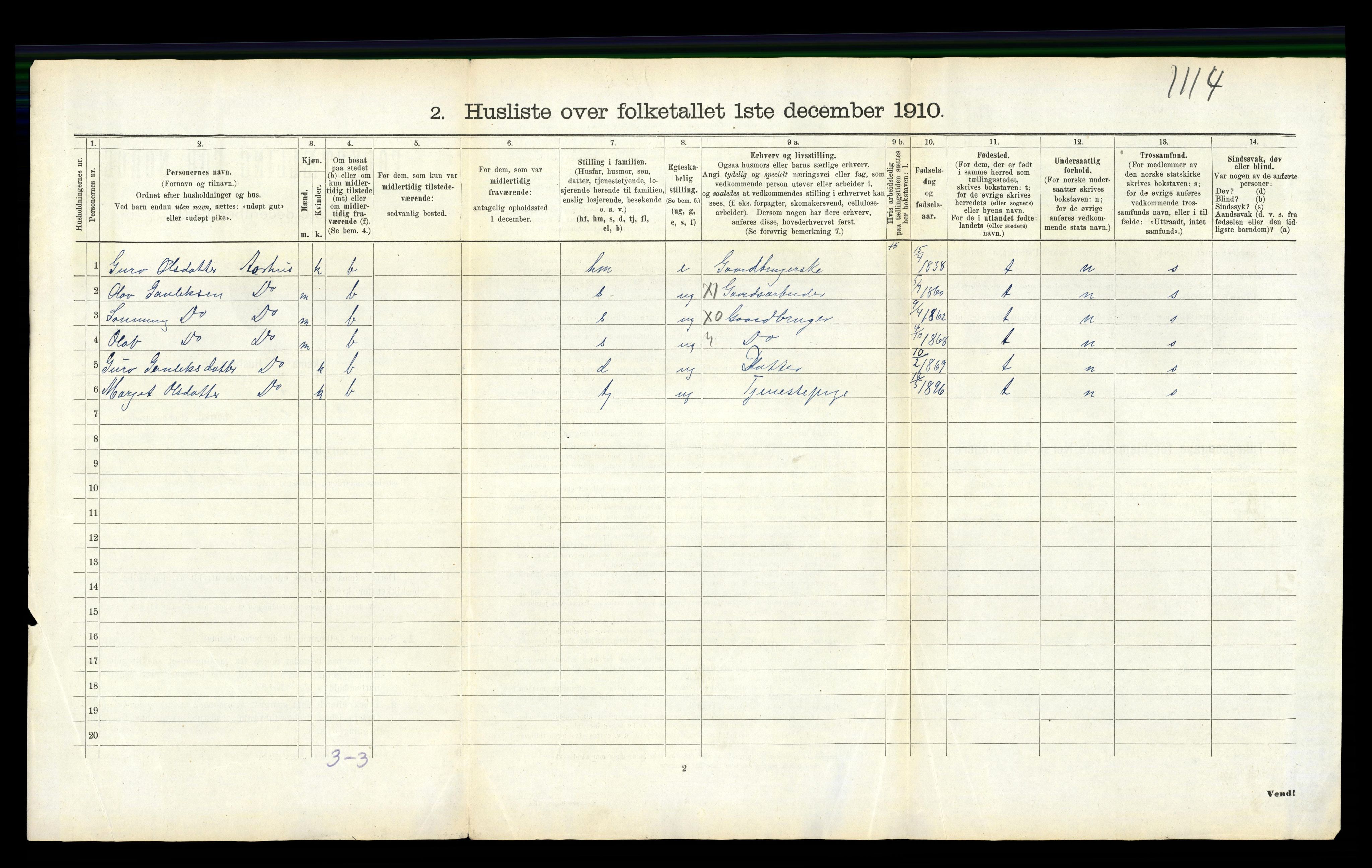 RA, 1910 census for Seljord, 1910, p. 548