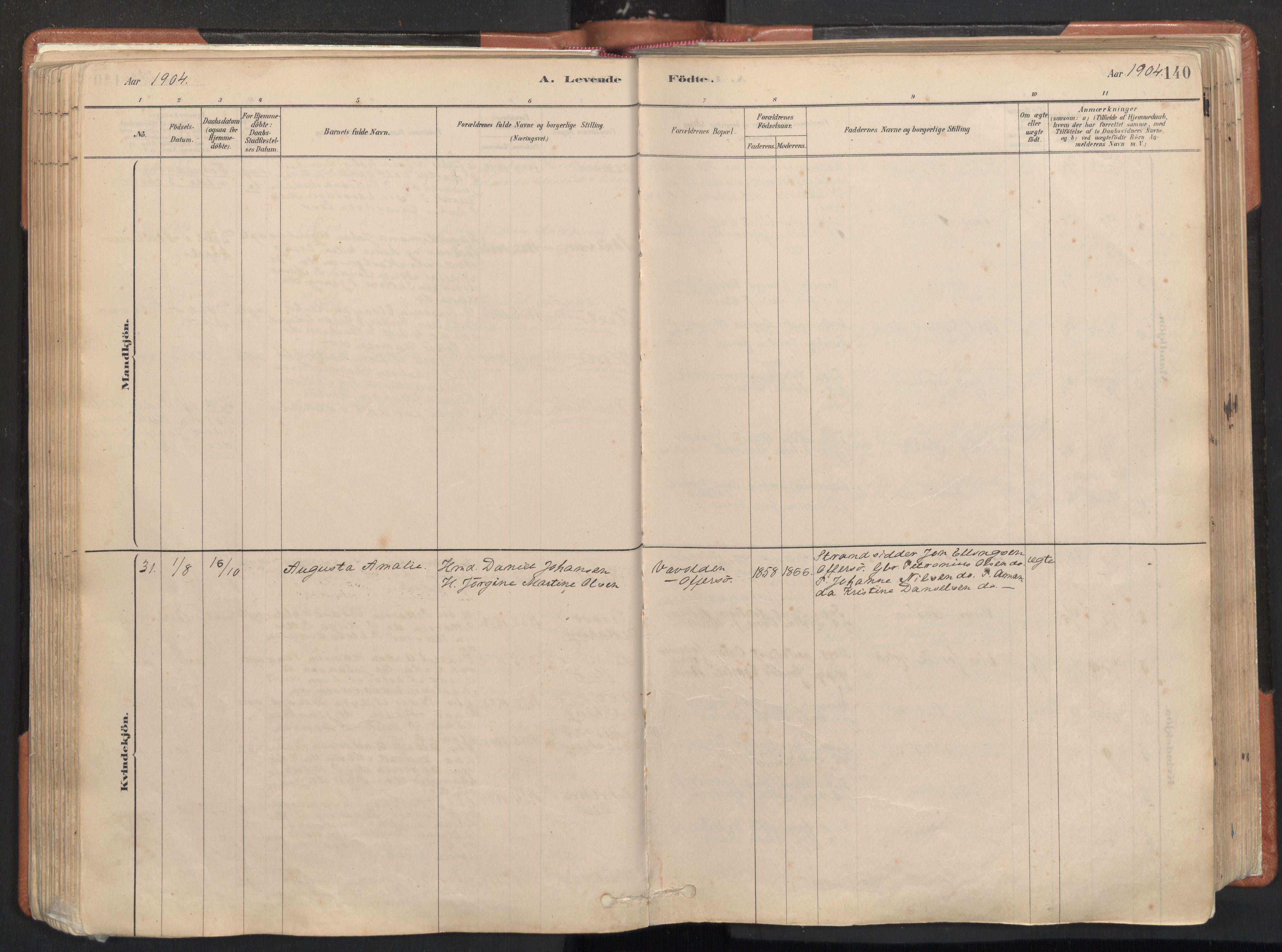 Ministerialprotokoller, klokkerbøker og fødselsregistre - Nordland, SAT/A-1459/817/L0264: Parish register (official) no. 817A04, 1878-1907, p. 140