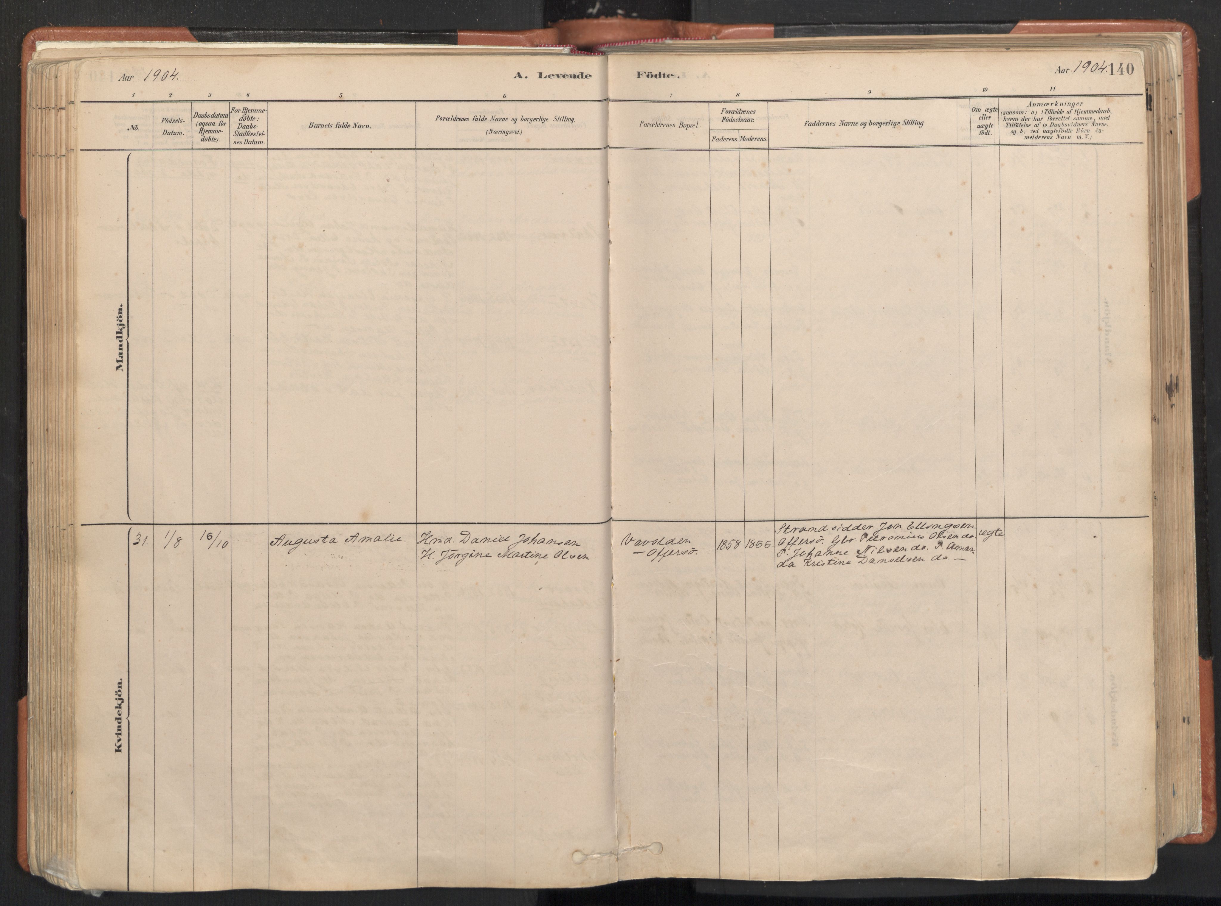 Ministerialprotokoller, klokkerbøker og fødselsregistre - Nordland, AV/SAT-A-1459/817/L0264: Parish register (official) no. 817A04, 1878-1907, p. 140