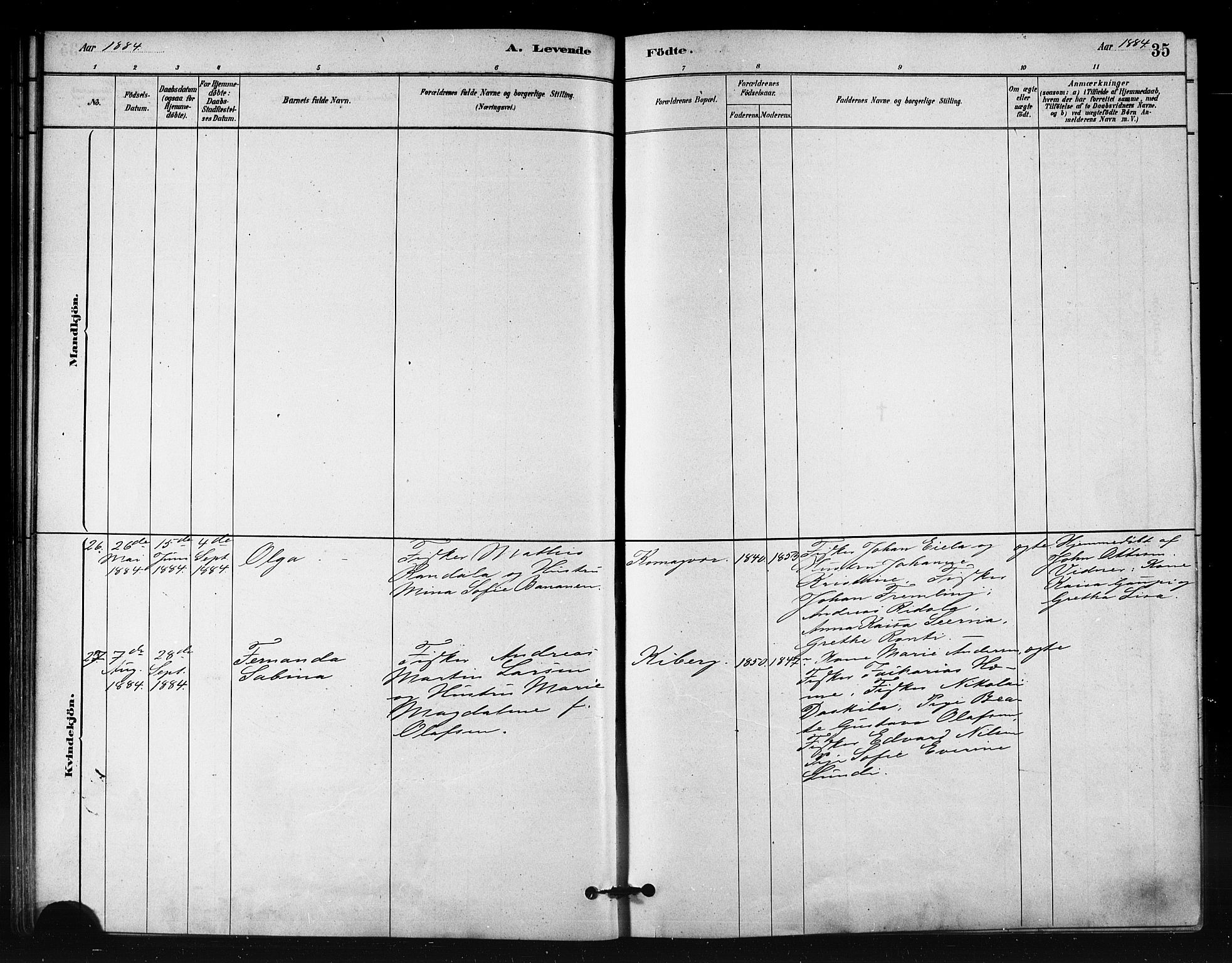 Vardø sokneprestkontor, AV/SATØ-S-1332/H/Ha/L0008kirke: Parish register (official) no. 8, 1879-1887, p. 35