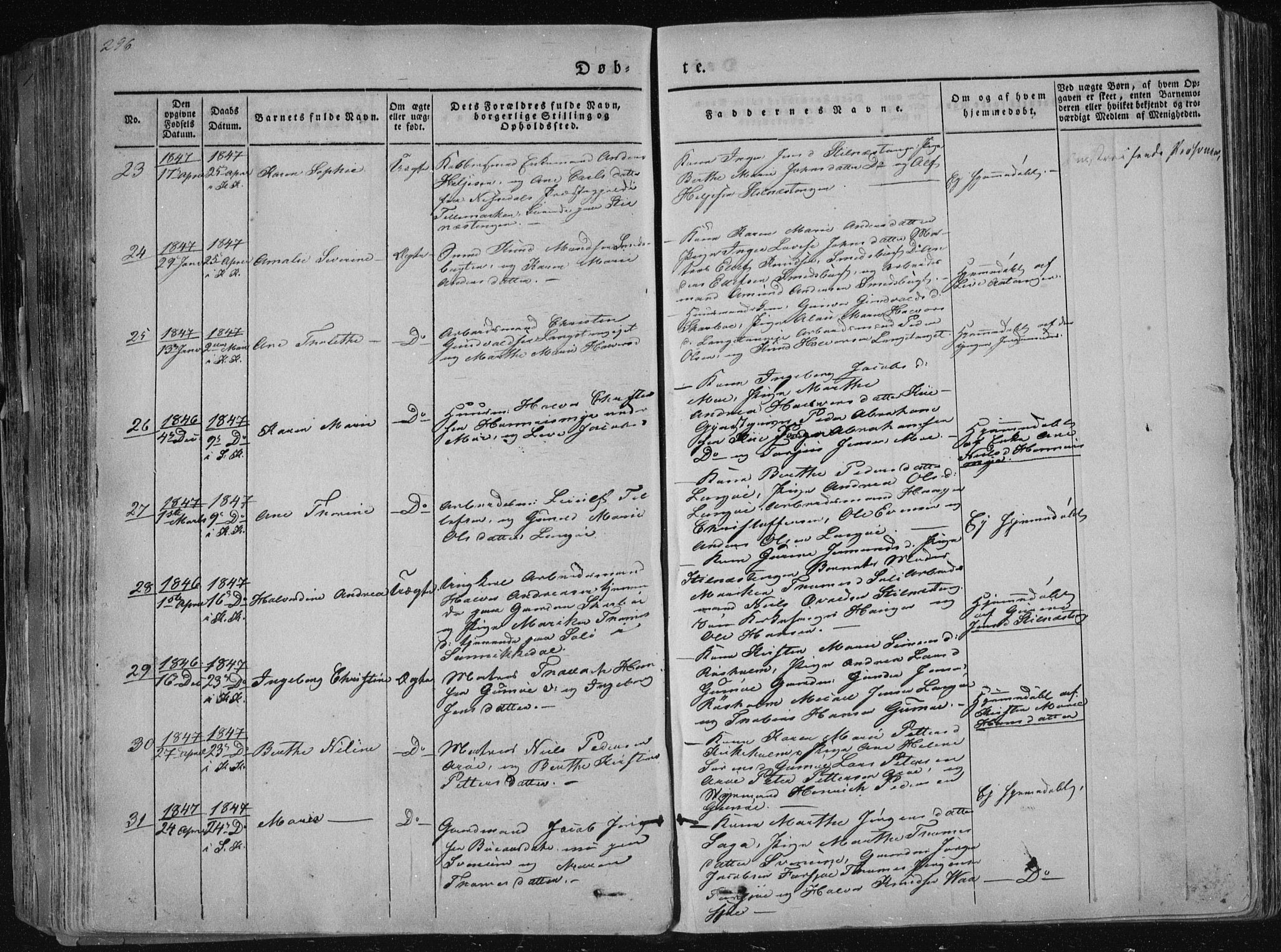 Sannidal kirkebøker, AV/SAKO-A-296/F/Fa/L0006: Parish register (official) no. 6, 1831-1847, p. 296