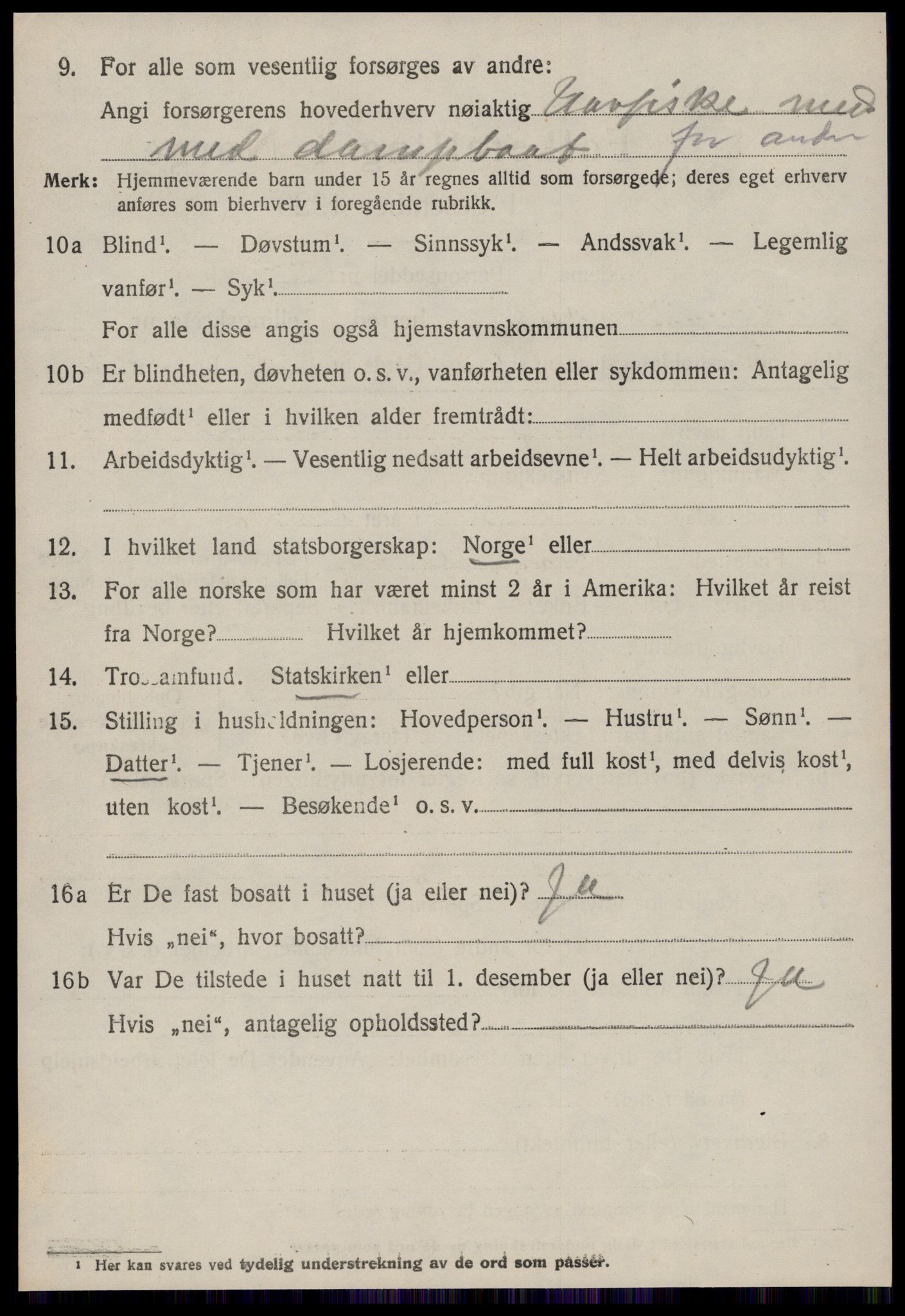 SAT, 1920 census for Borgund, 1920, p. 16791