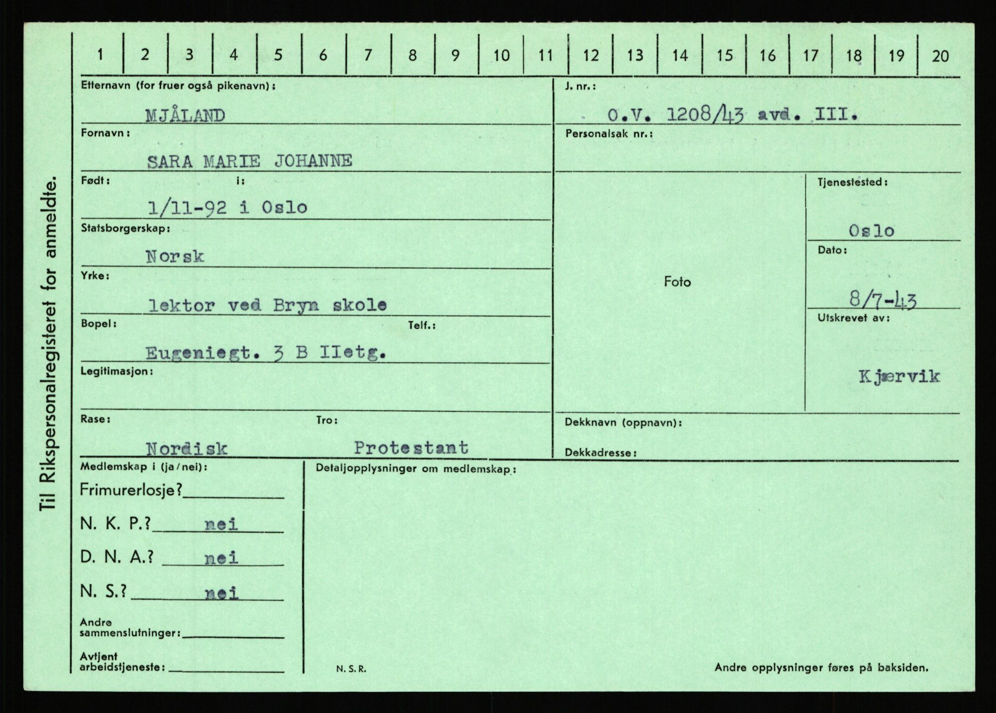 Statspolitiet - Hovedkontoret / Osloavdelingen, AV/RA-S-1329/C/Ca/L0010: Lind - Moksnes, 1943-1945, p. 4297