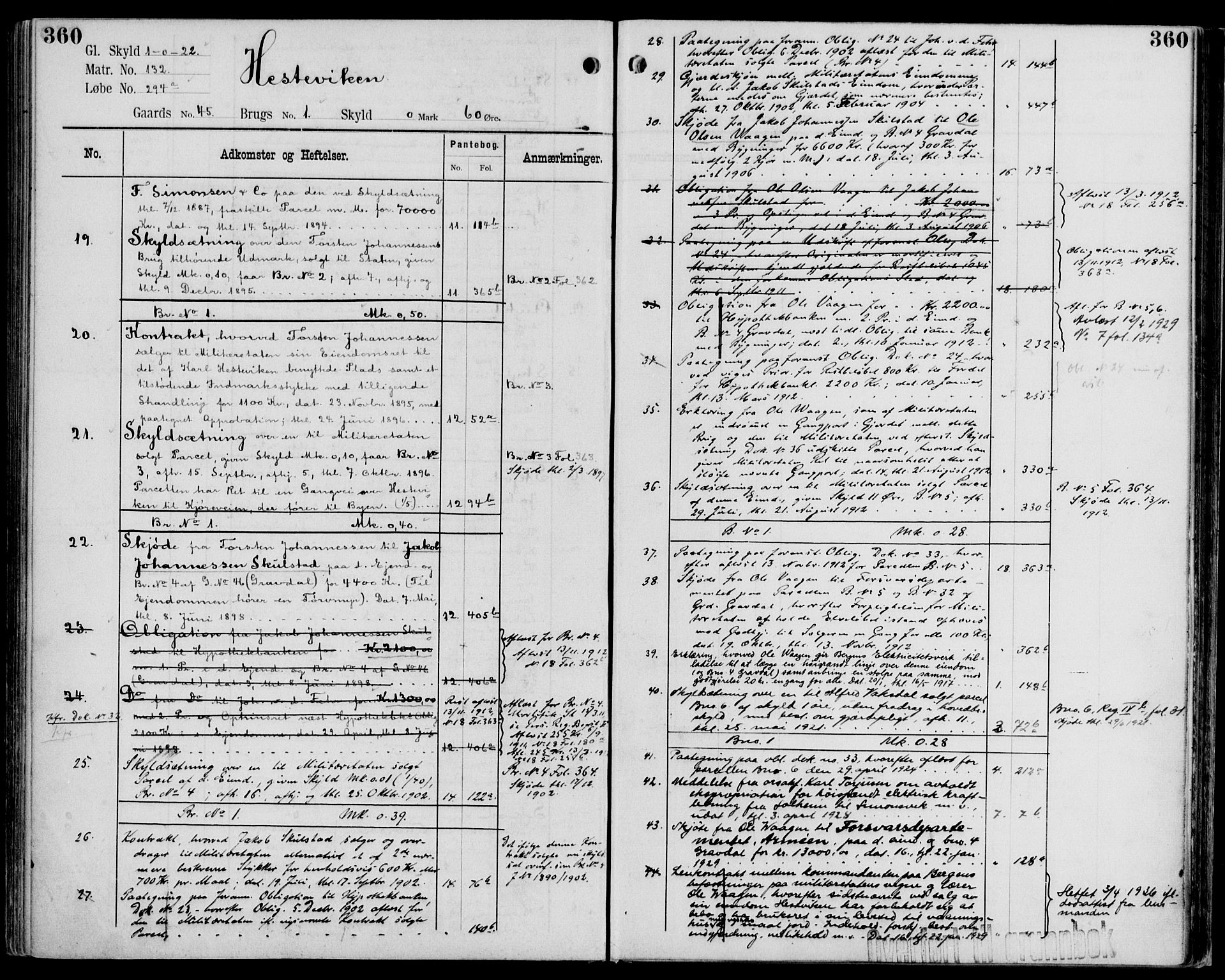 Midhordland sorenskriveri, AV/SAB-A-3001/1/G/Ga/Gab/L0107: Mortgage register no. II.A.b.107, p. 360