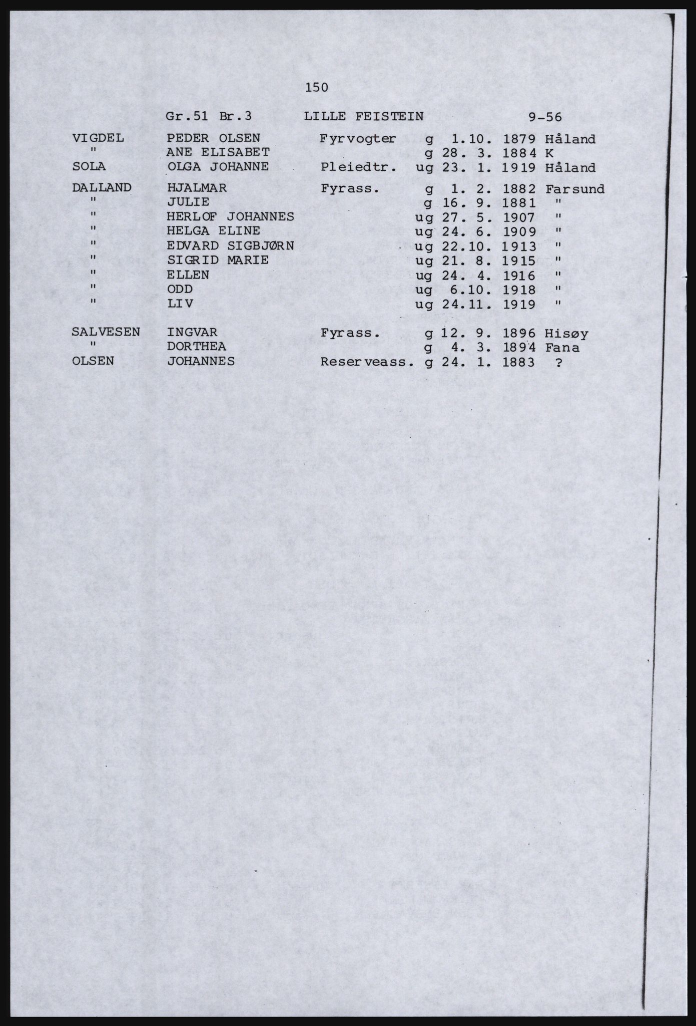 SAST, Copy of 1920 census for parts of Jæren, 1920, p. 158