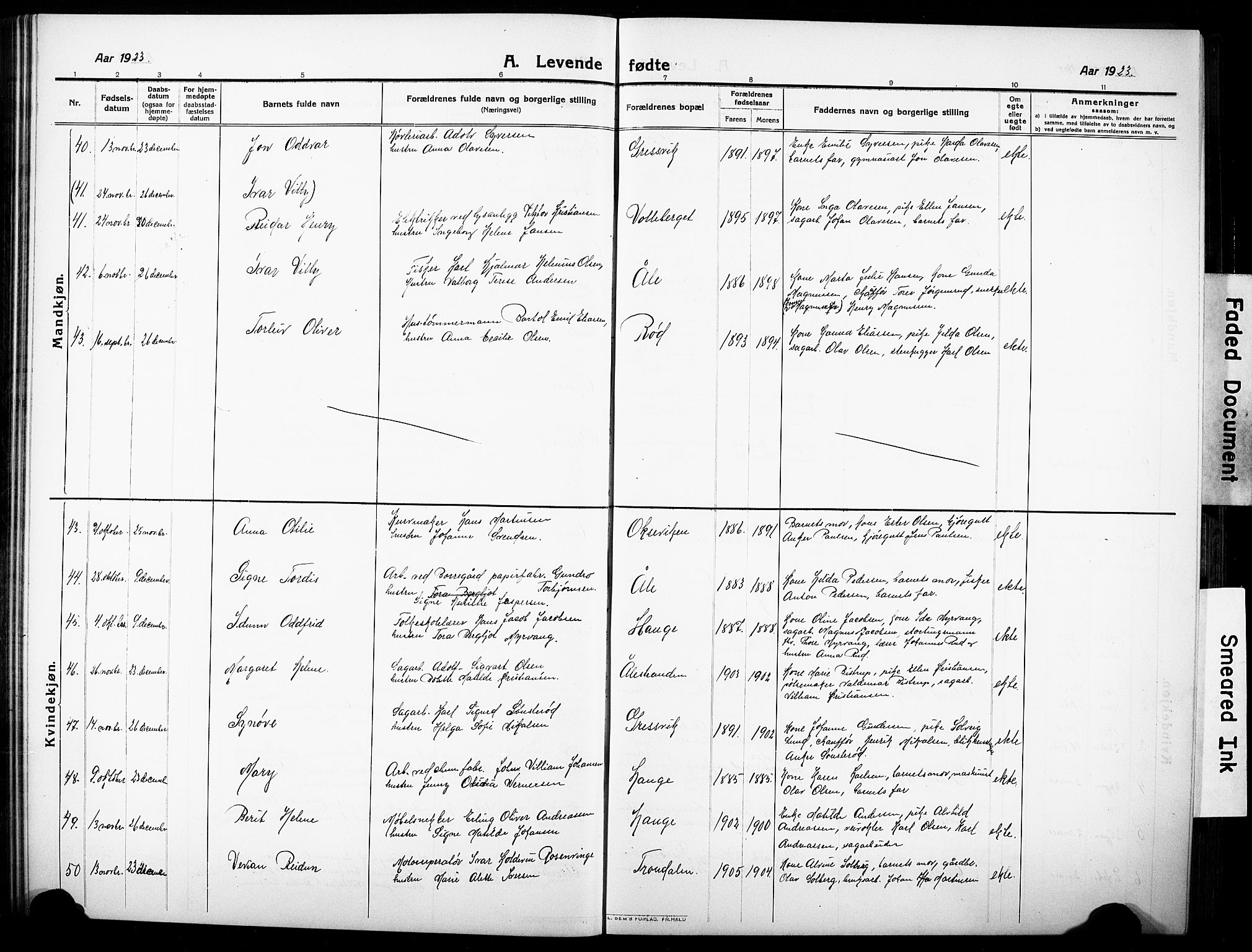 Onsøy prestekontor Kirkebøker, AV/SAO-A-10914/G/Gb/L0002: Parish register (copy) no. II 2, 1911-1933